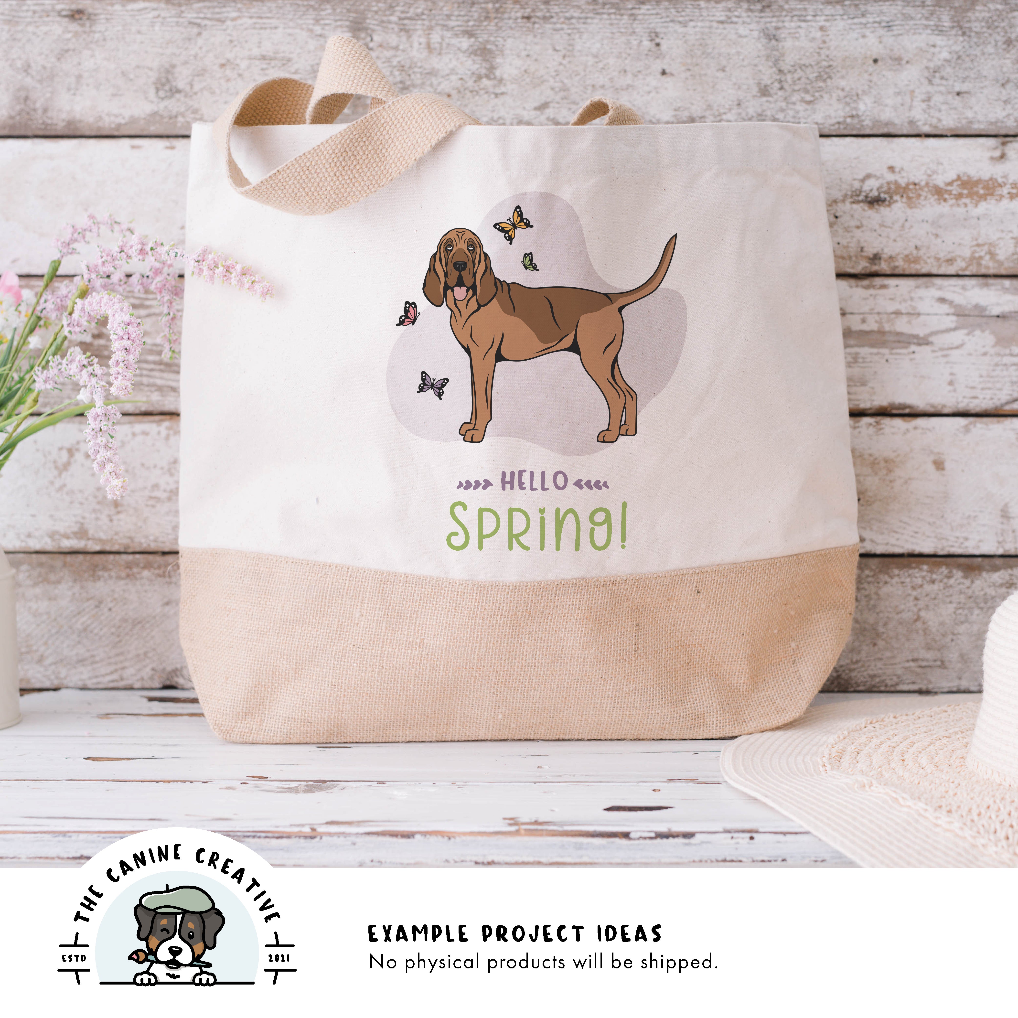 Example project idea showing design on a tote bag.