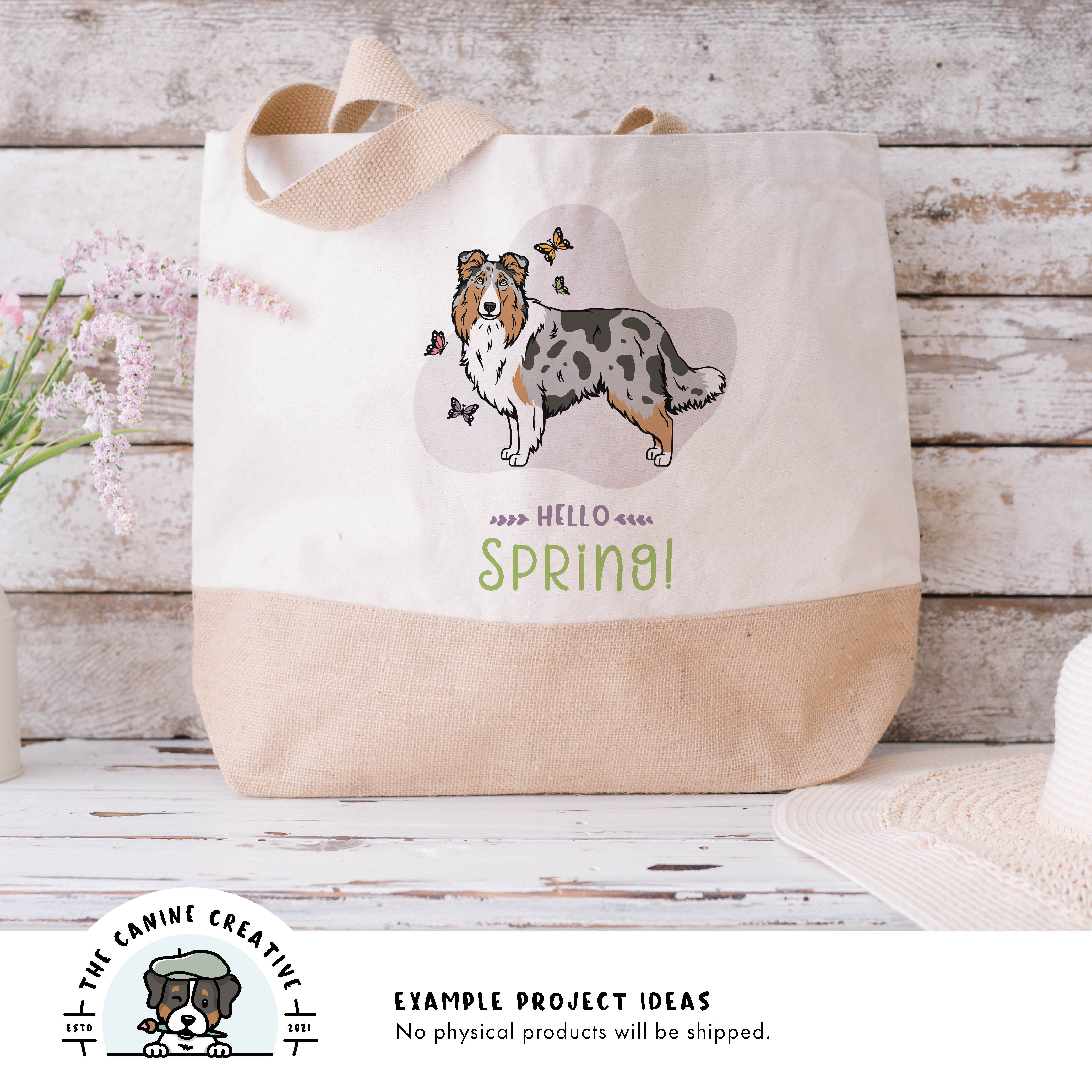     Example project idea showing design on a tote bag.