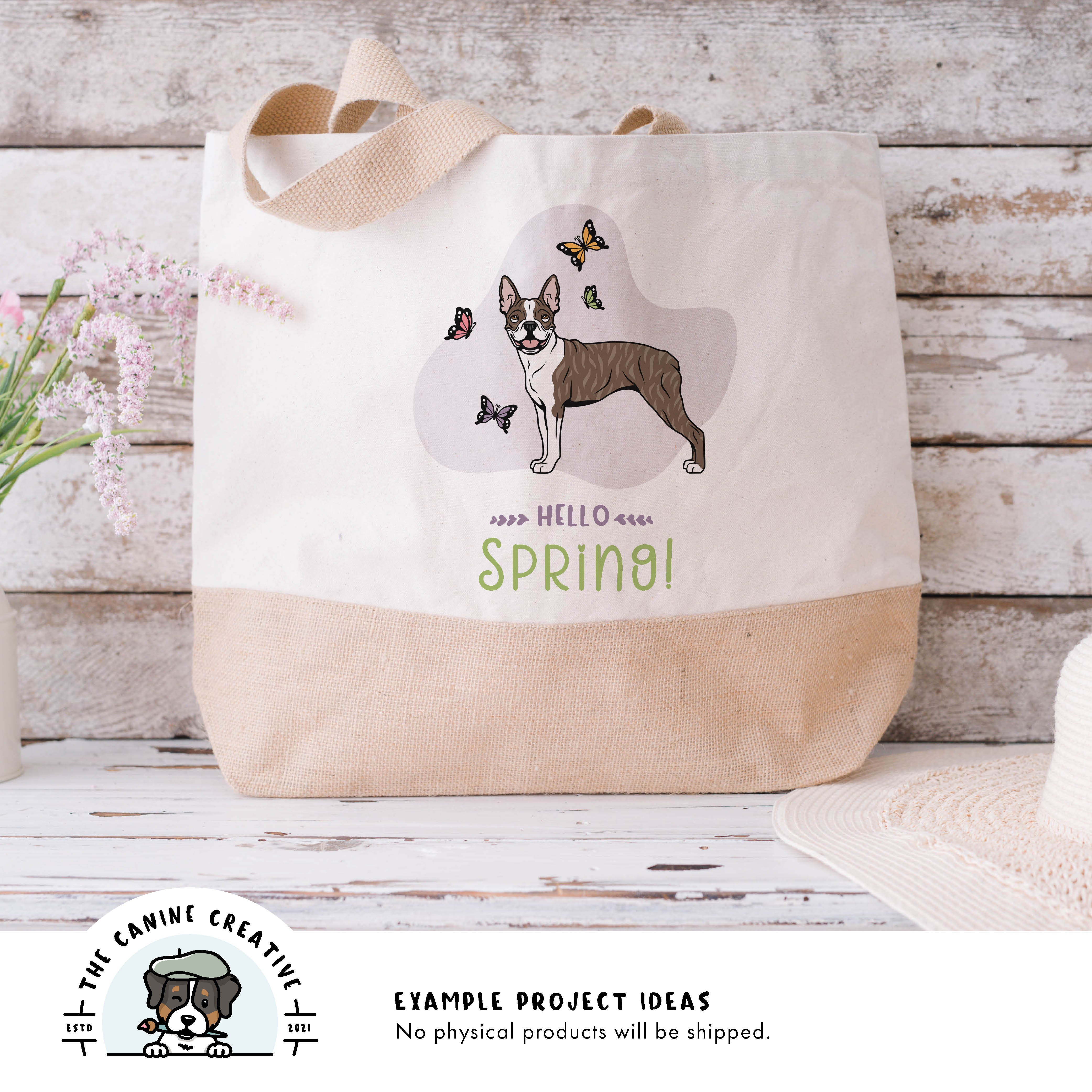 Example project idea showing design on a tote bag.