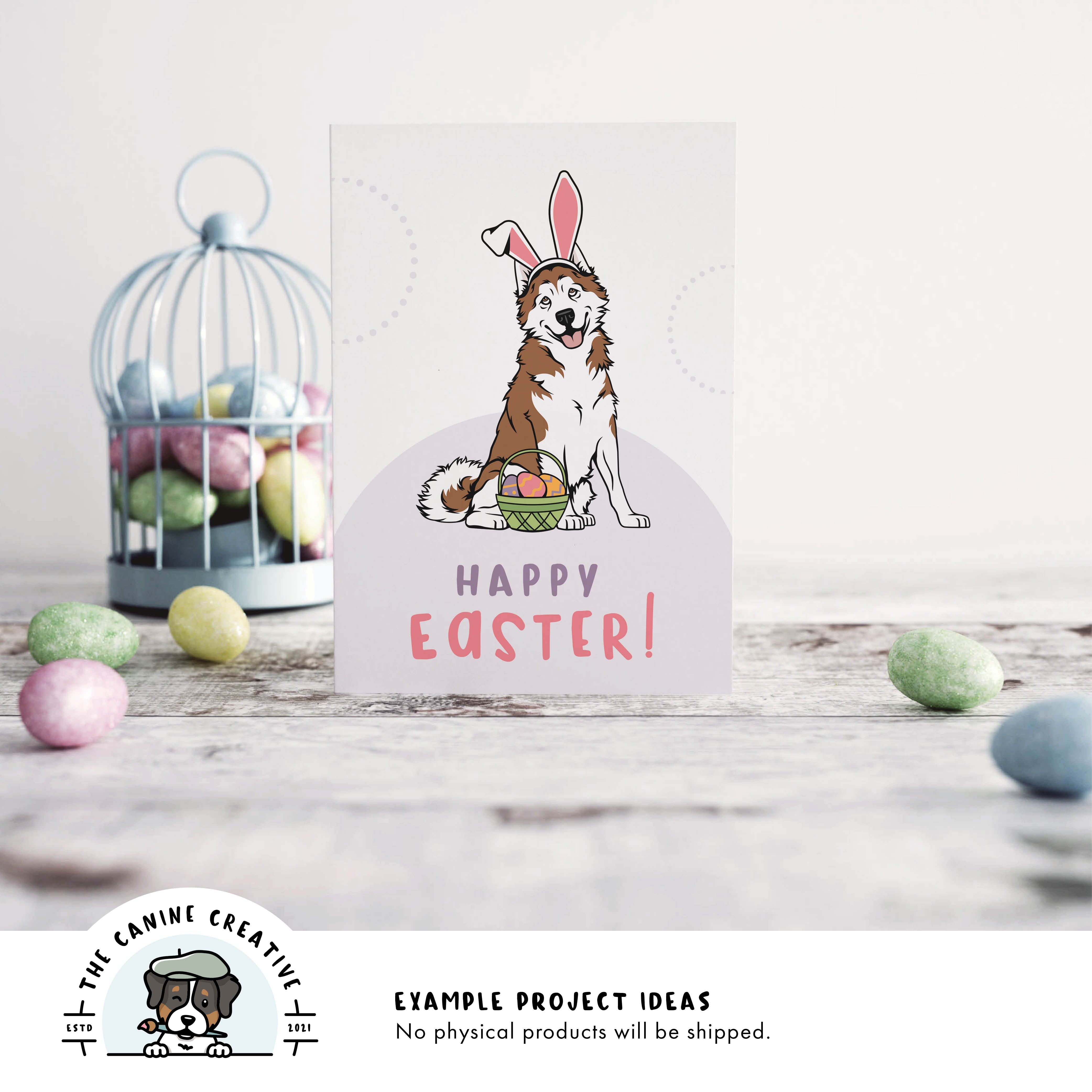 Example project idea showing design on a greeting card.