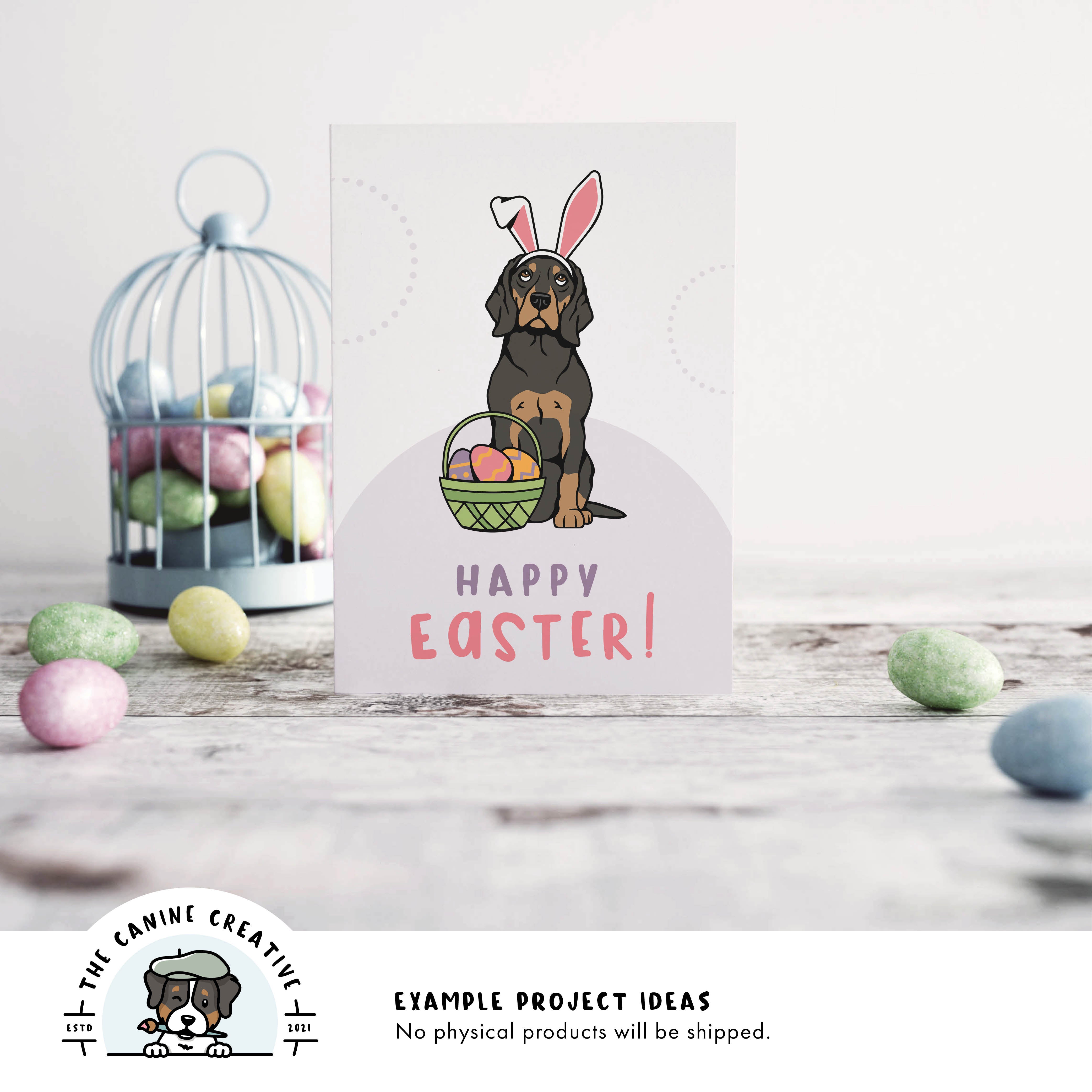 Example project idea showing design on a greeting card.