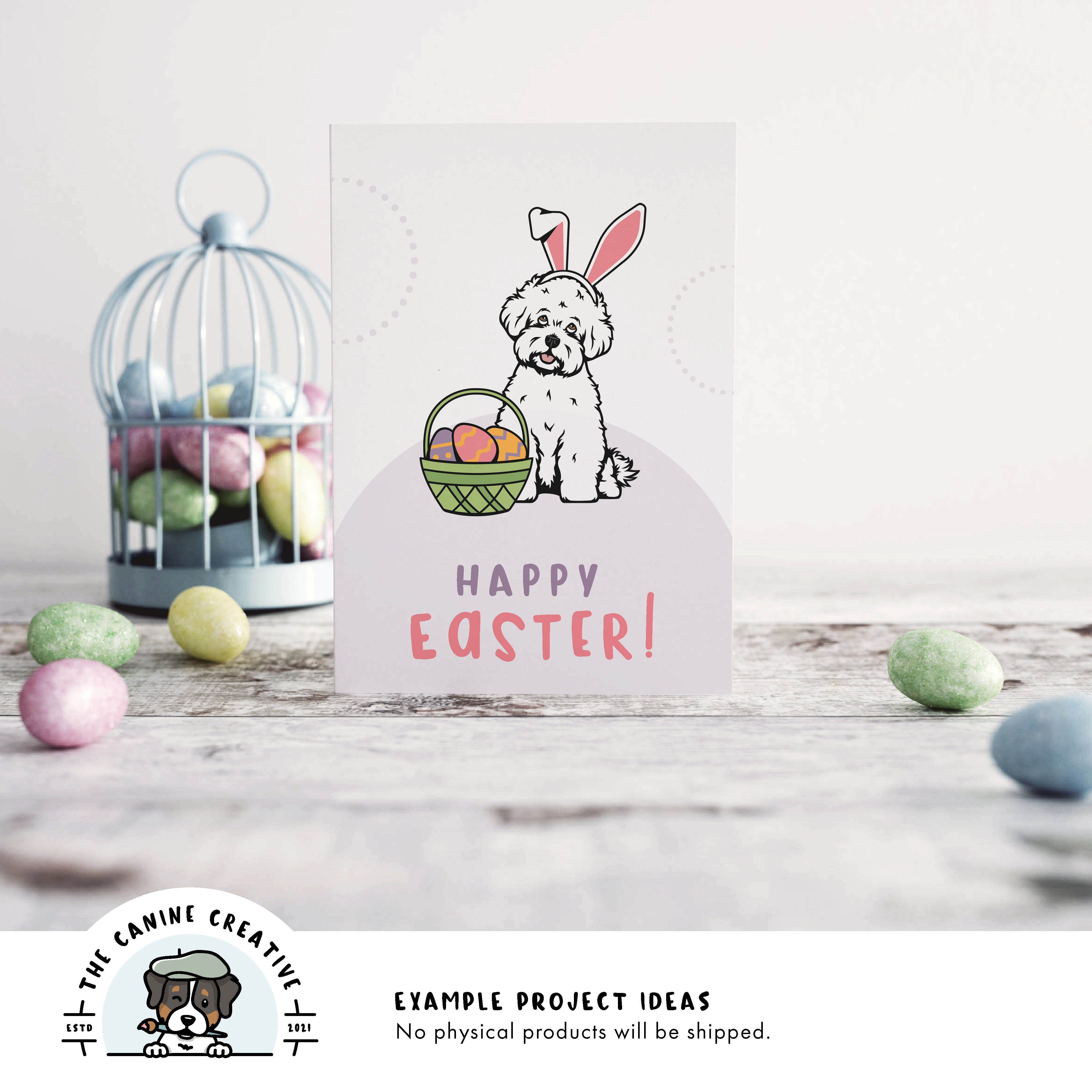 Example project idea showing design on a greeting card.