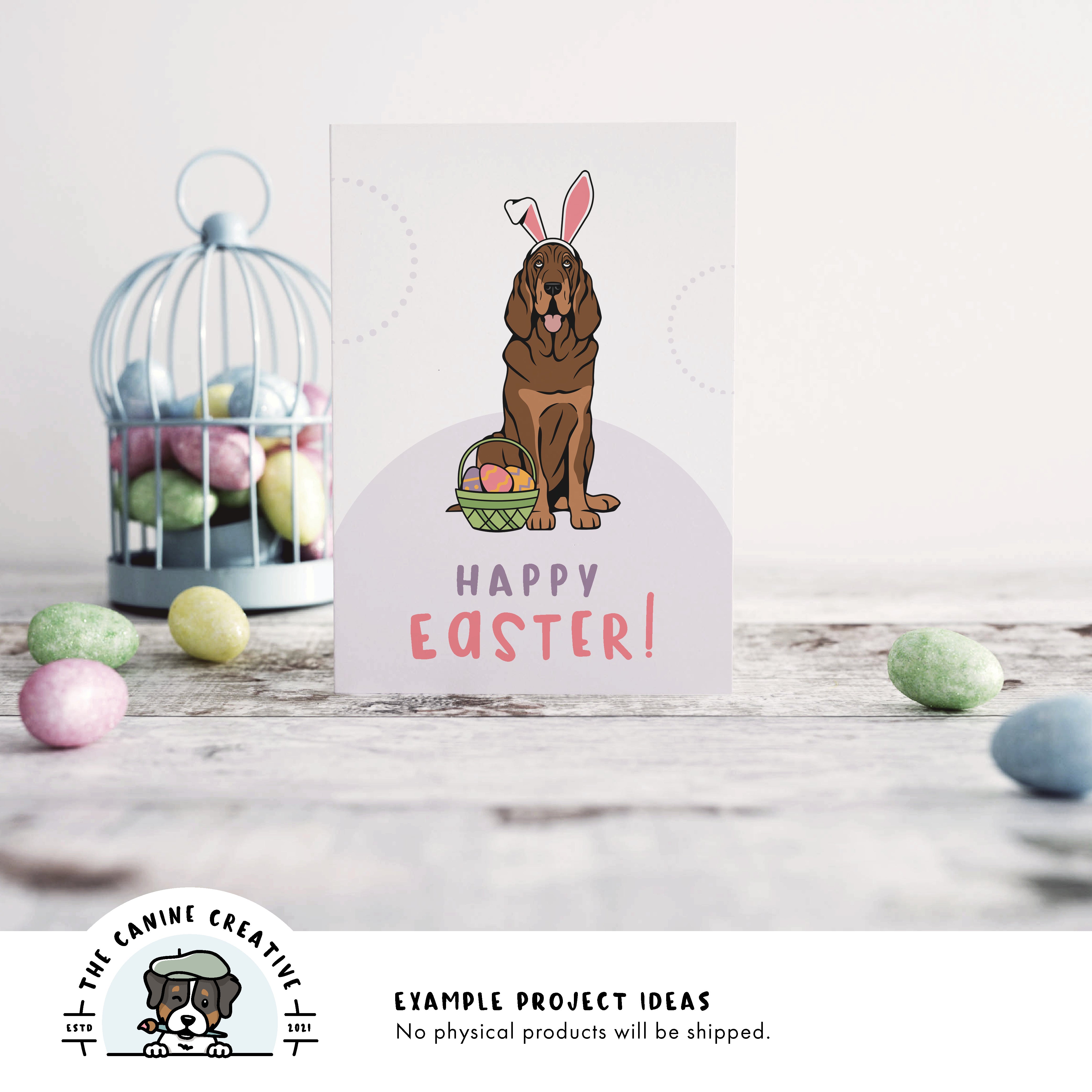 Example project idea showing design on a greeting card.