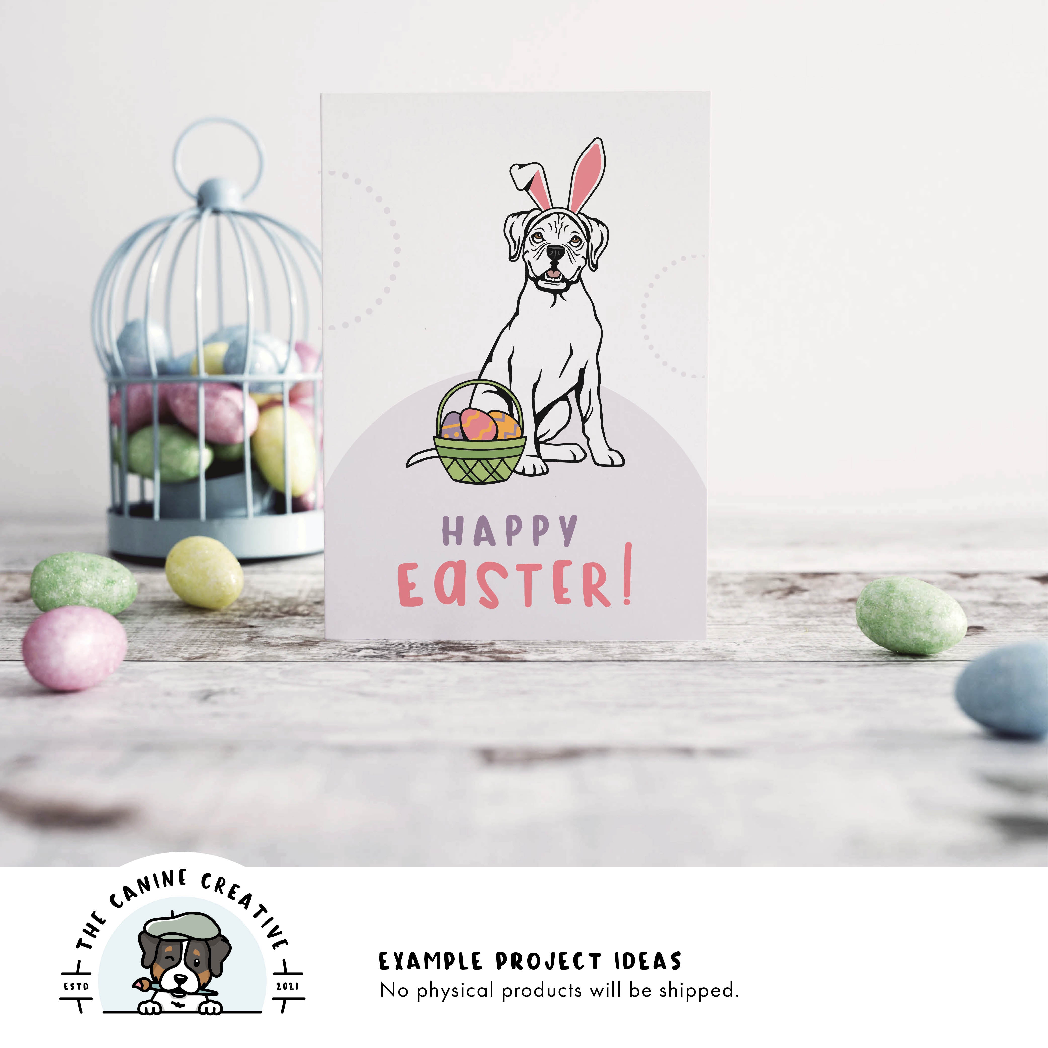 Example project idea showing design on a greeting card.