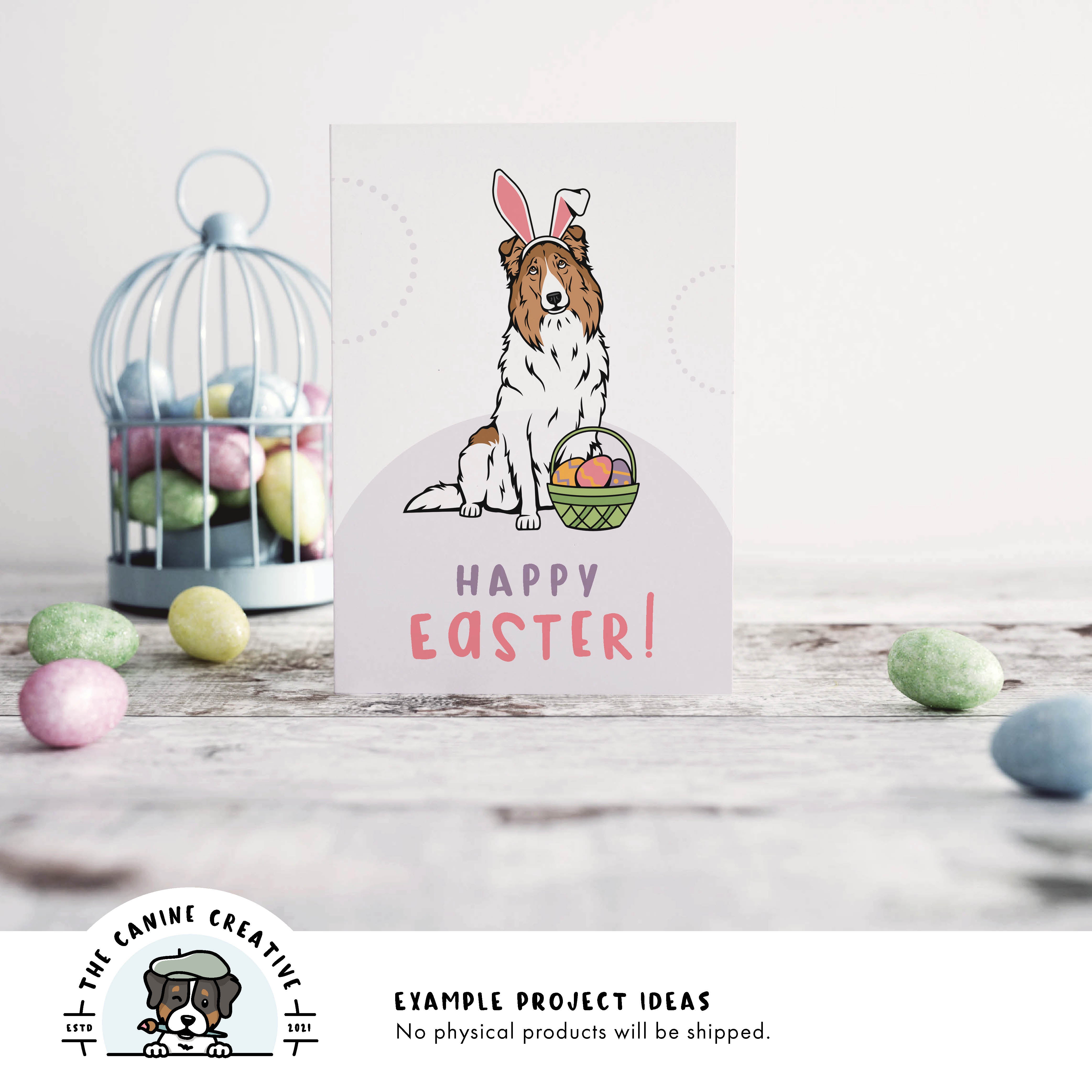 Example project idea showing design on a greeting card.