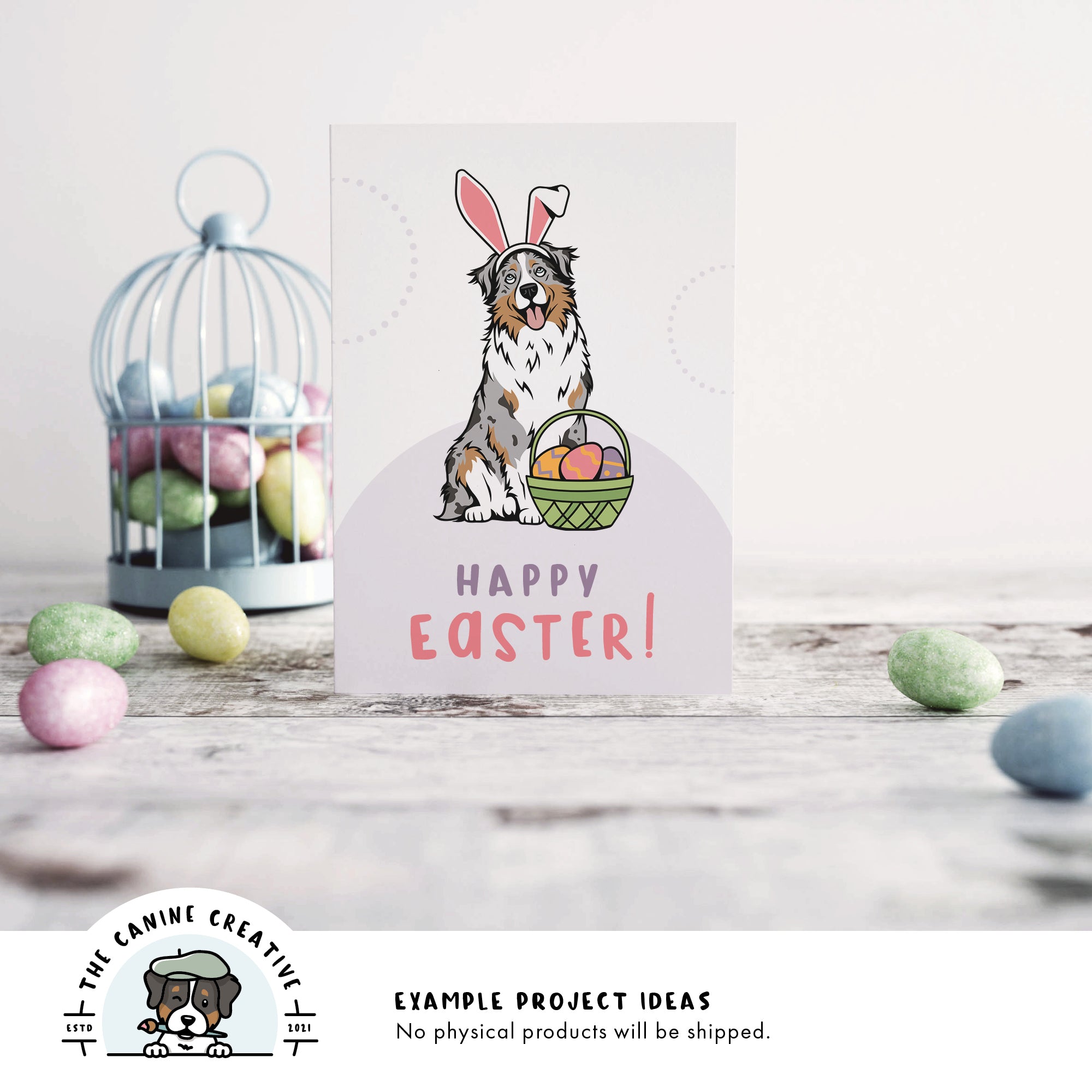 Example project idea showing design on a greeting card.