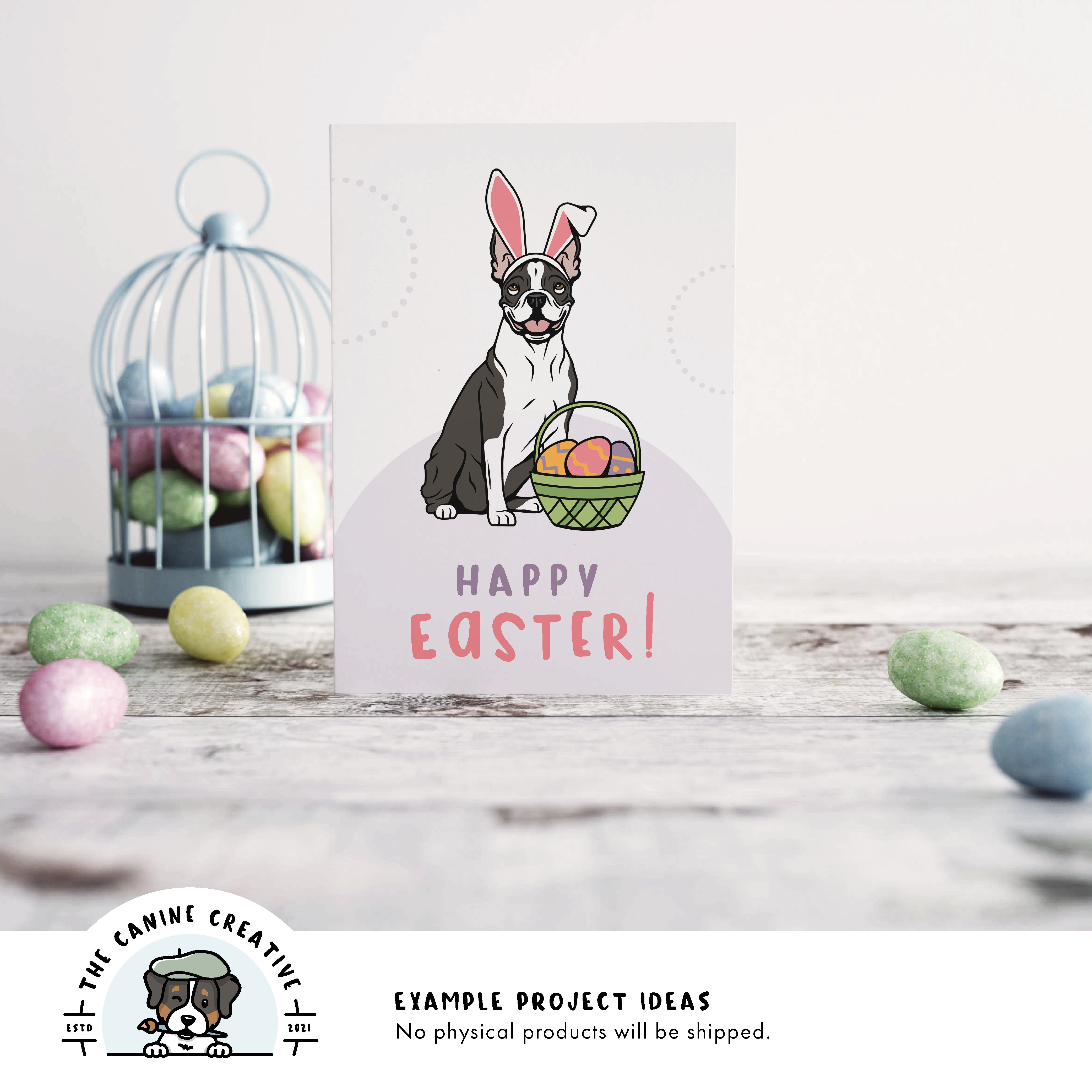 Example project idea showing design on a greeting card.