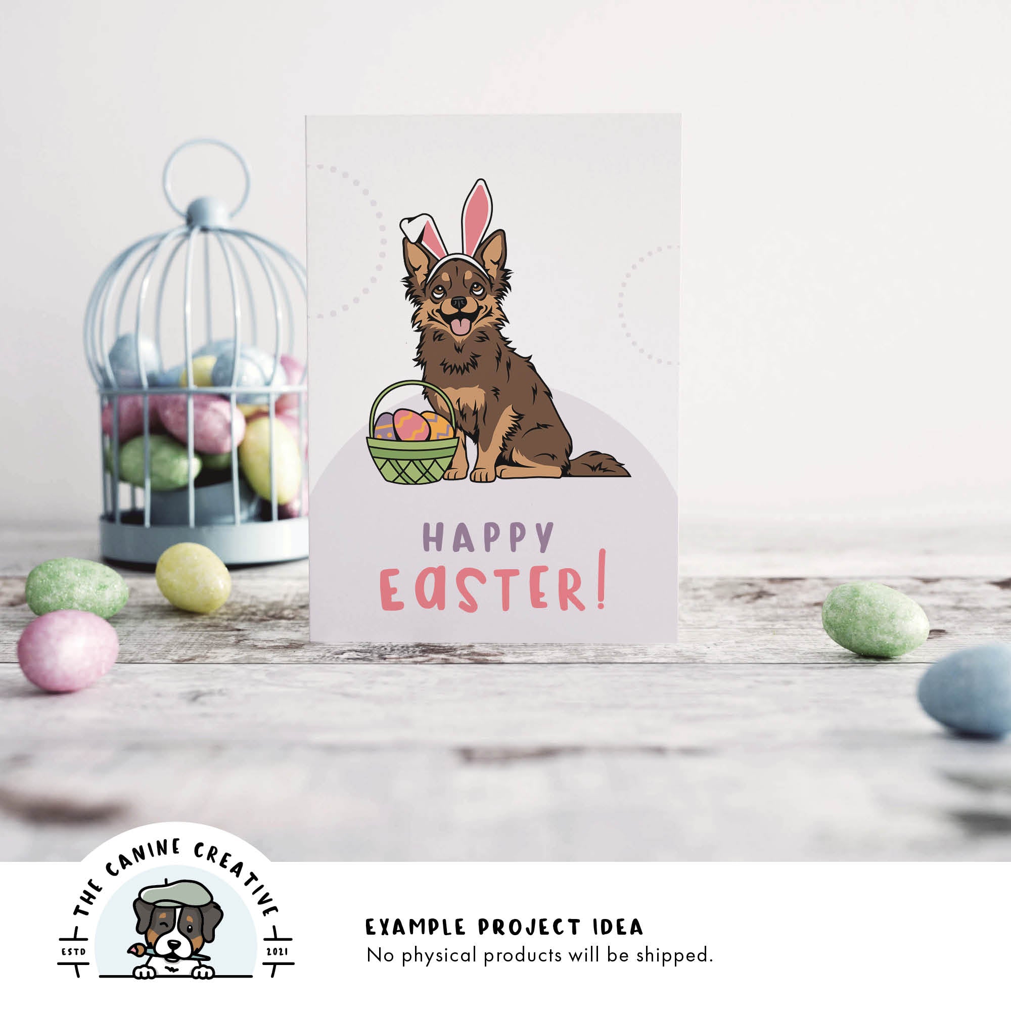 Example project idea showing design on a greeting card.