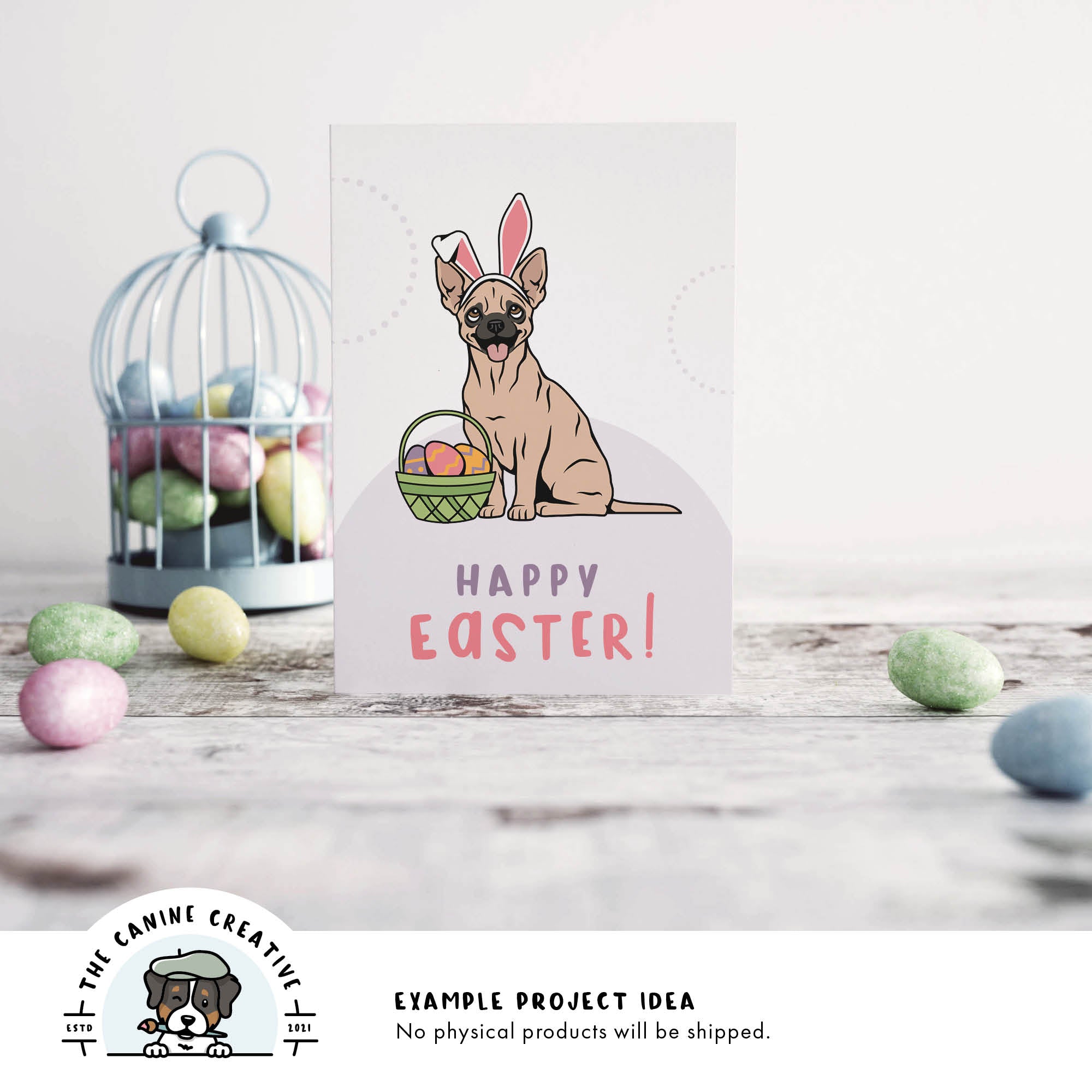 Example project idea showing design on a greeting card.