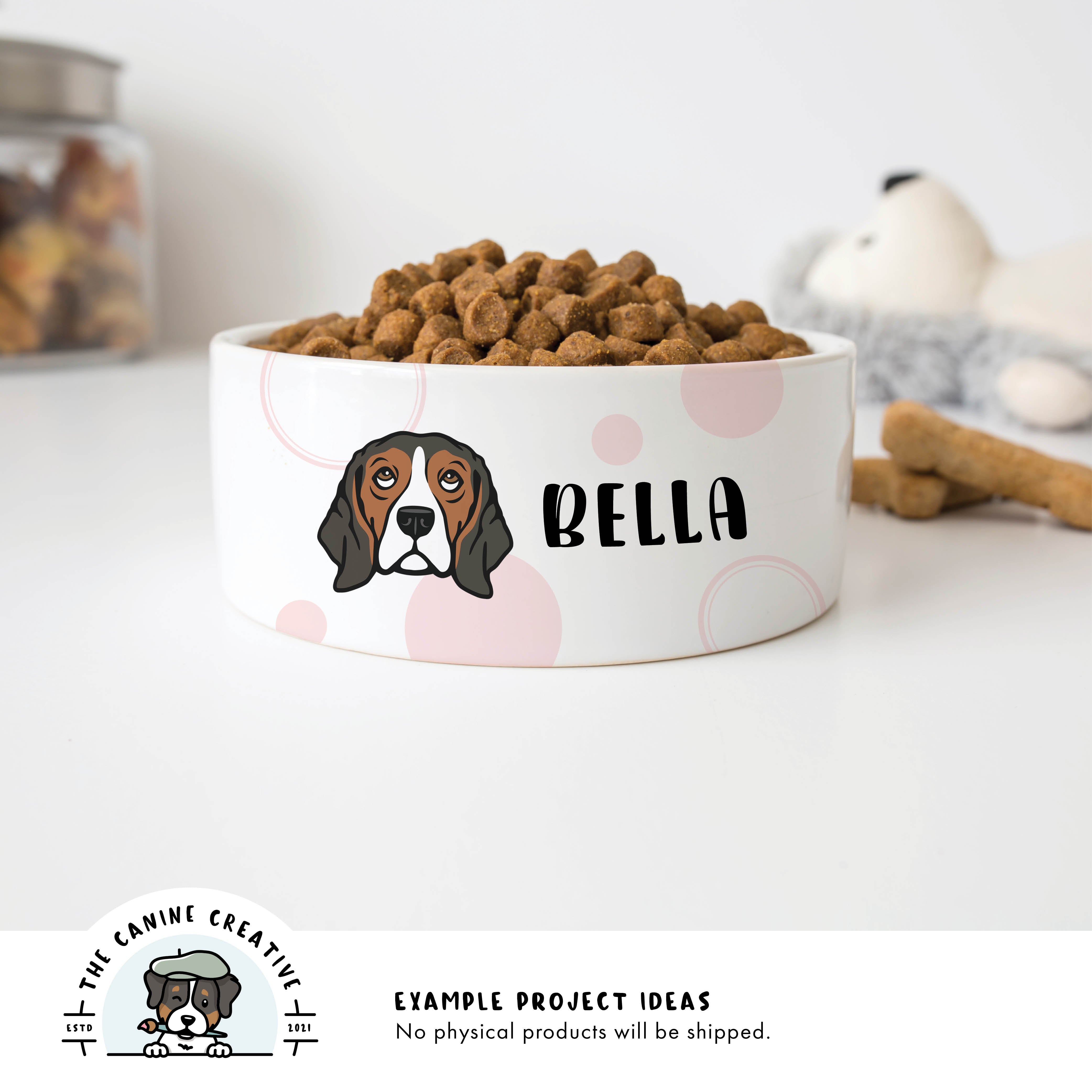 Example project idea showing design on a dog bowl.