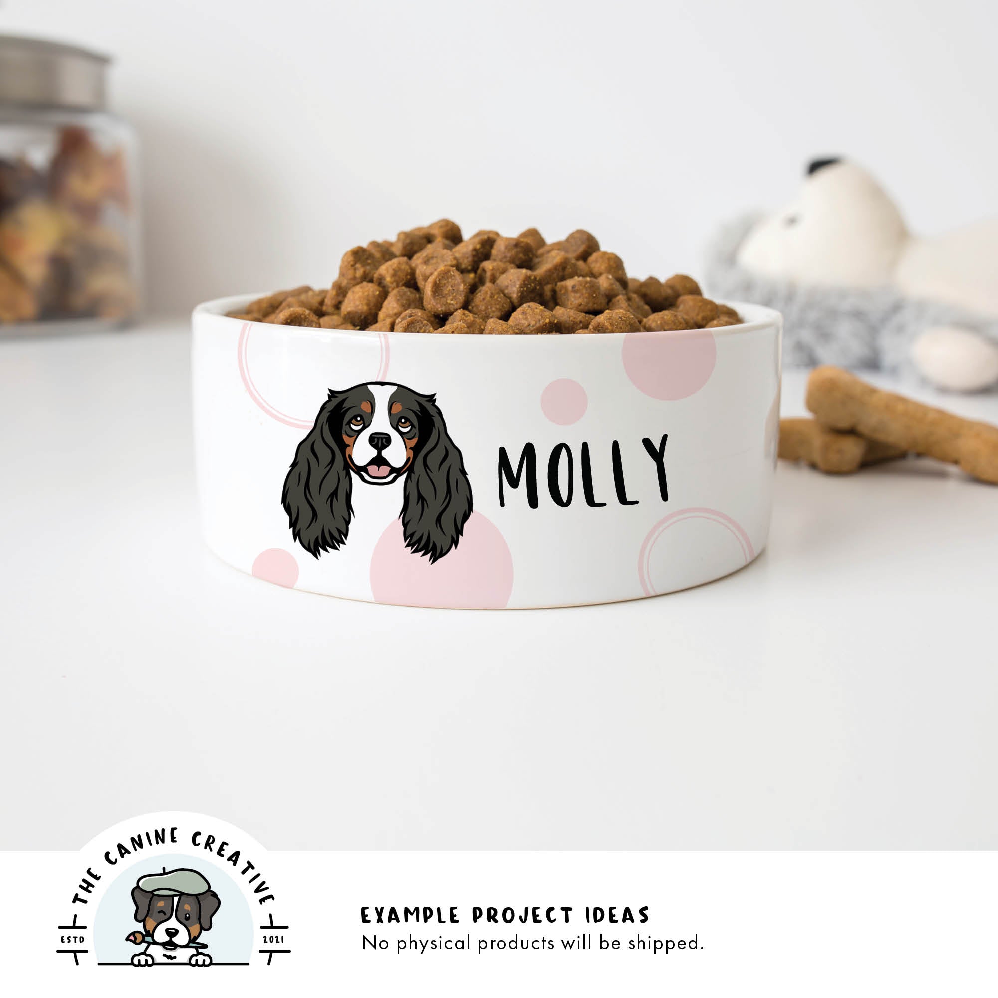Example project idea showing design on a dog bowl.