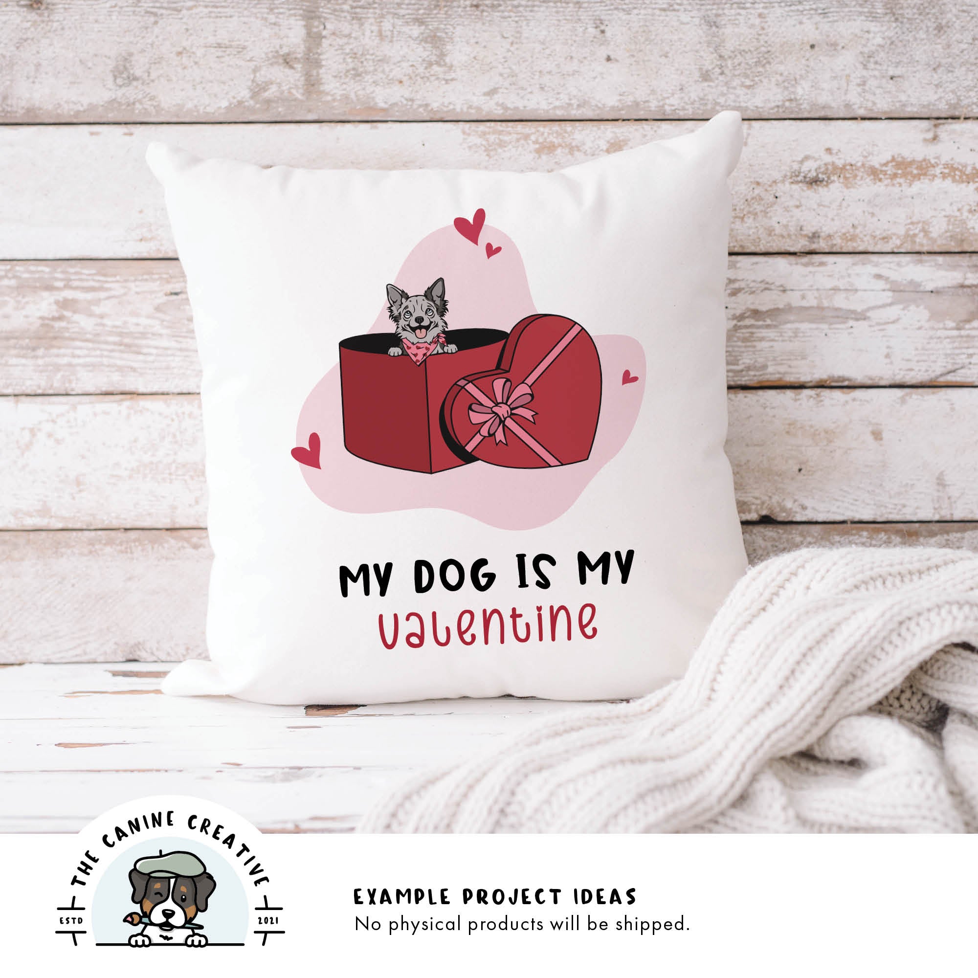 Example project idea showing design on a pillow.