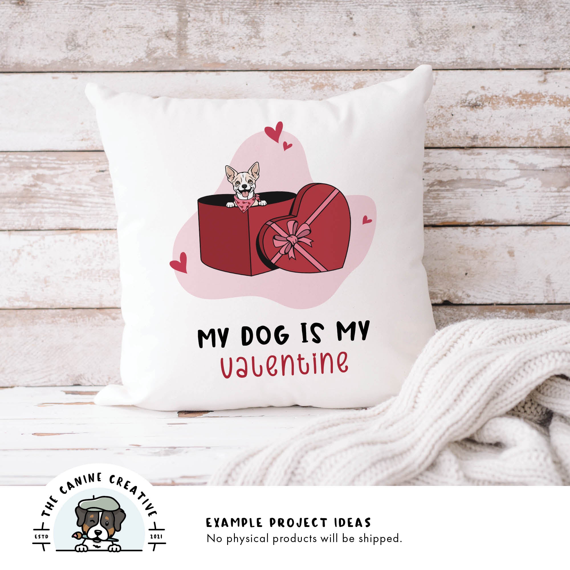 Example project idea showing design on a pillow.