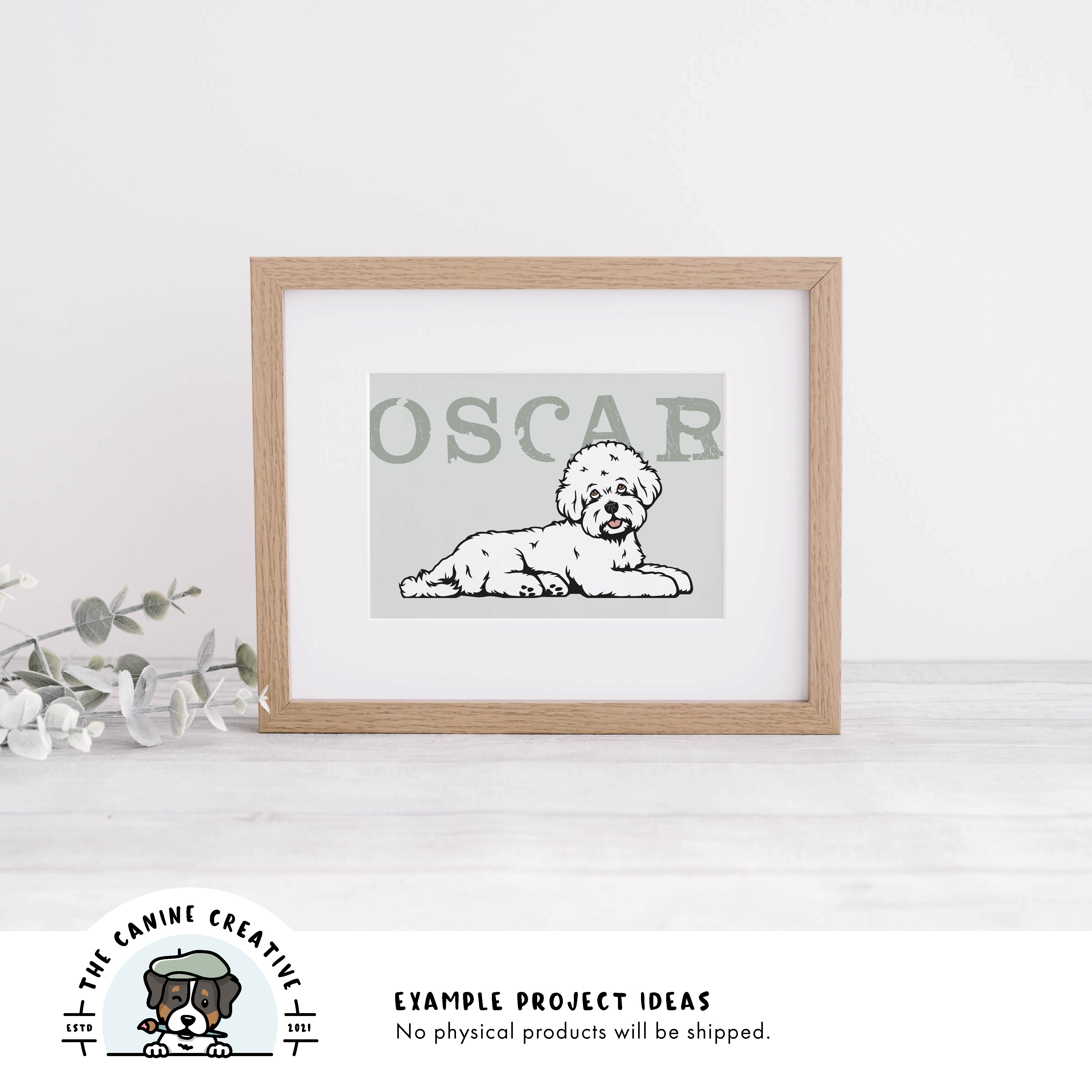 Example project idea showing design as framed art.