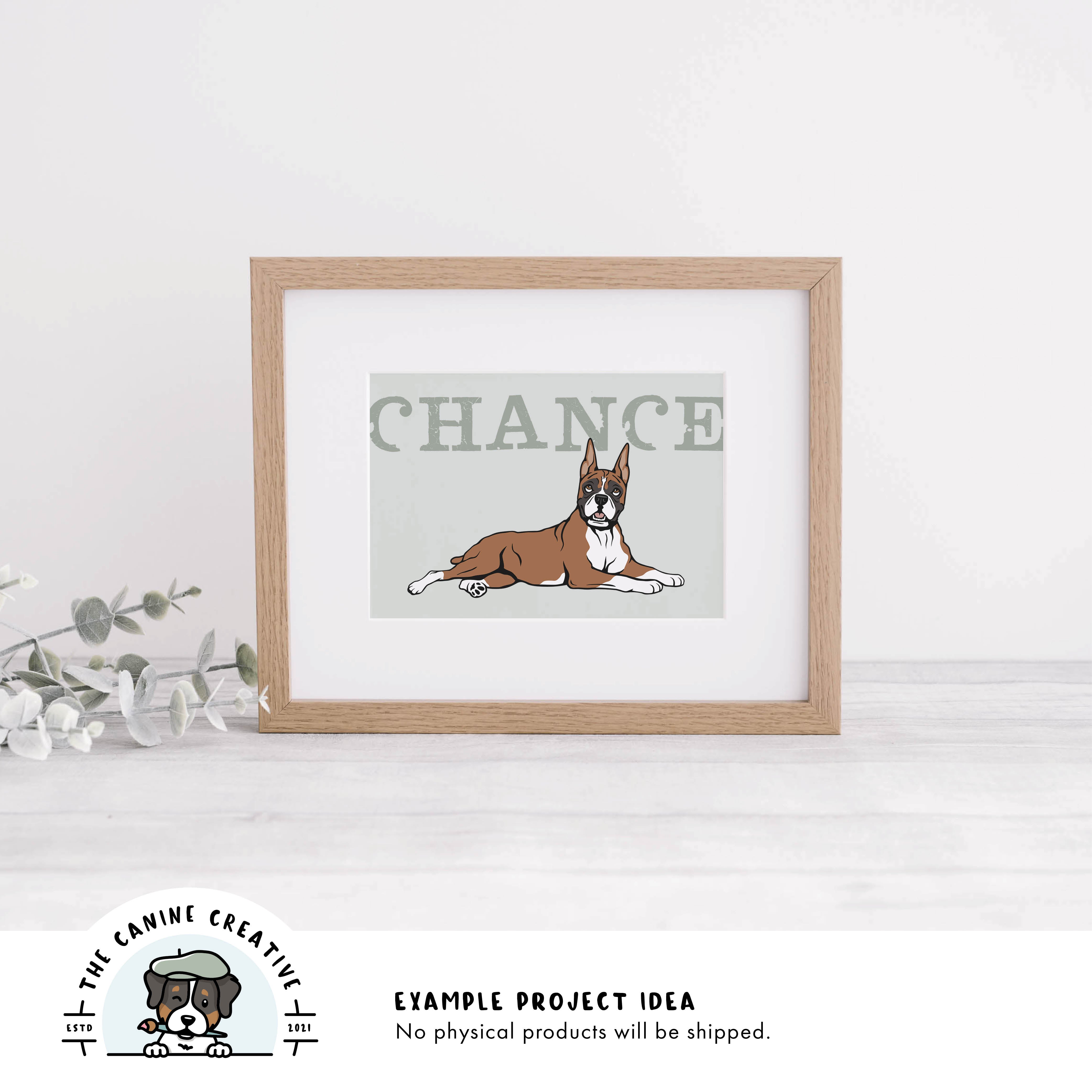 Example project idea showing design as framed art.