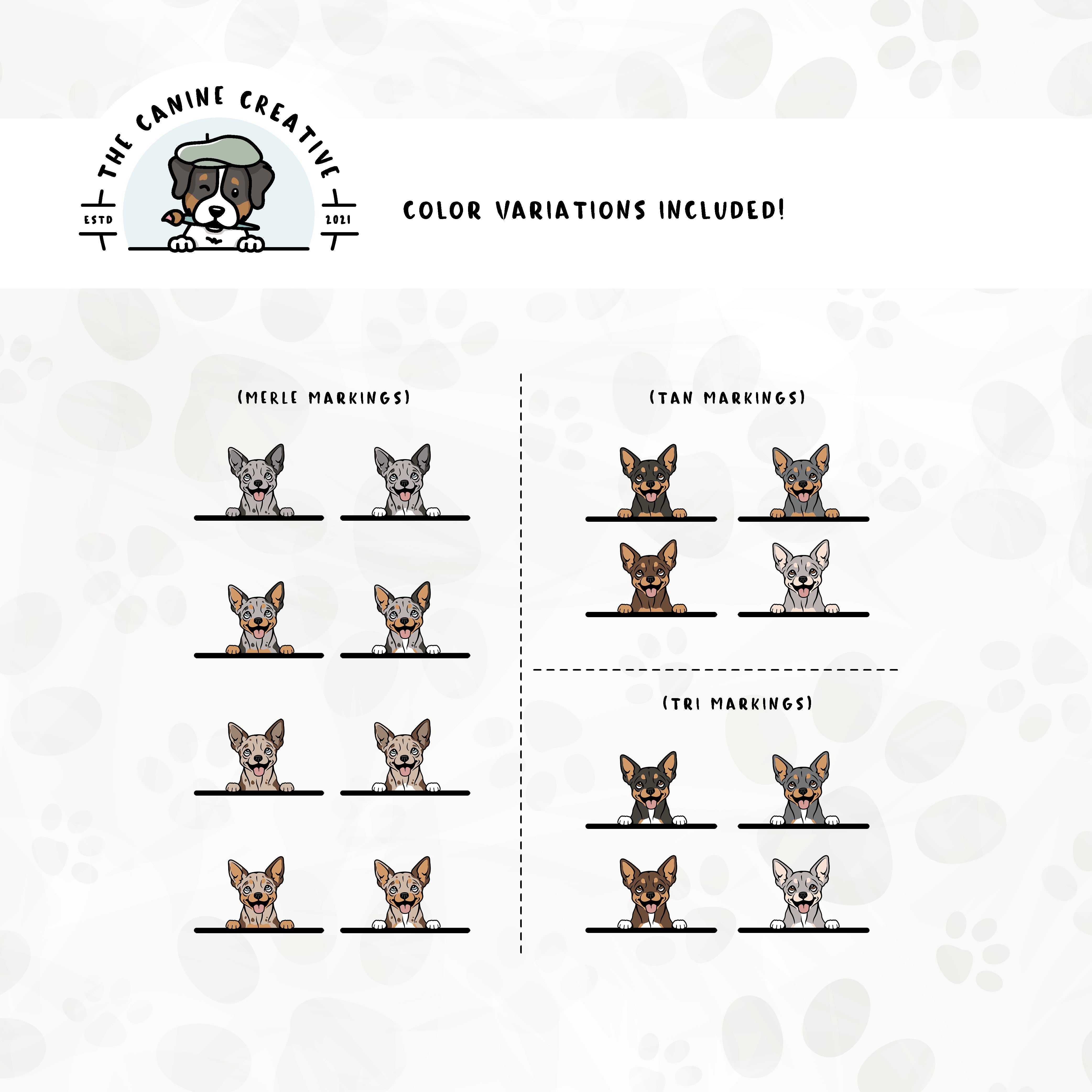 Part 2 of this design set features Chihuahuas with spotted, sable, tan, and tri-color markings.