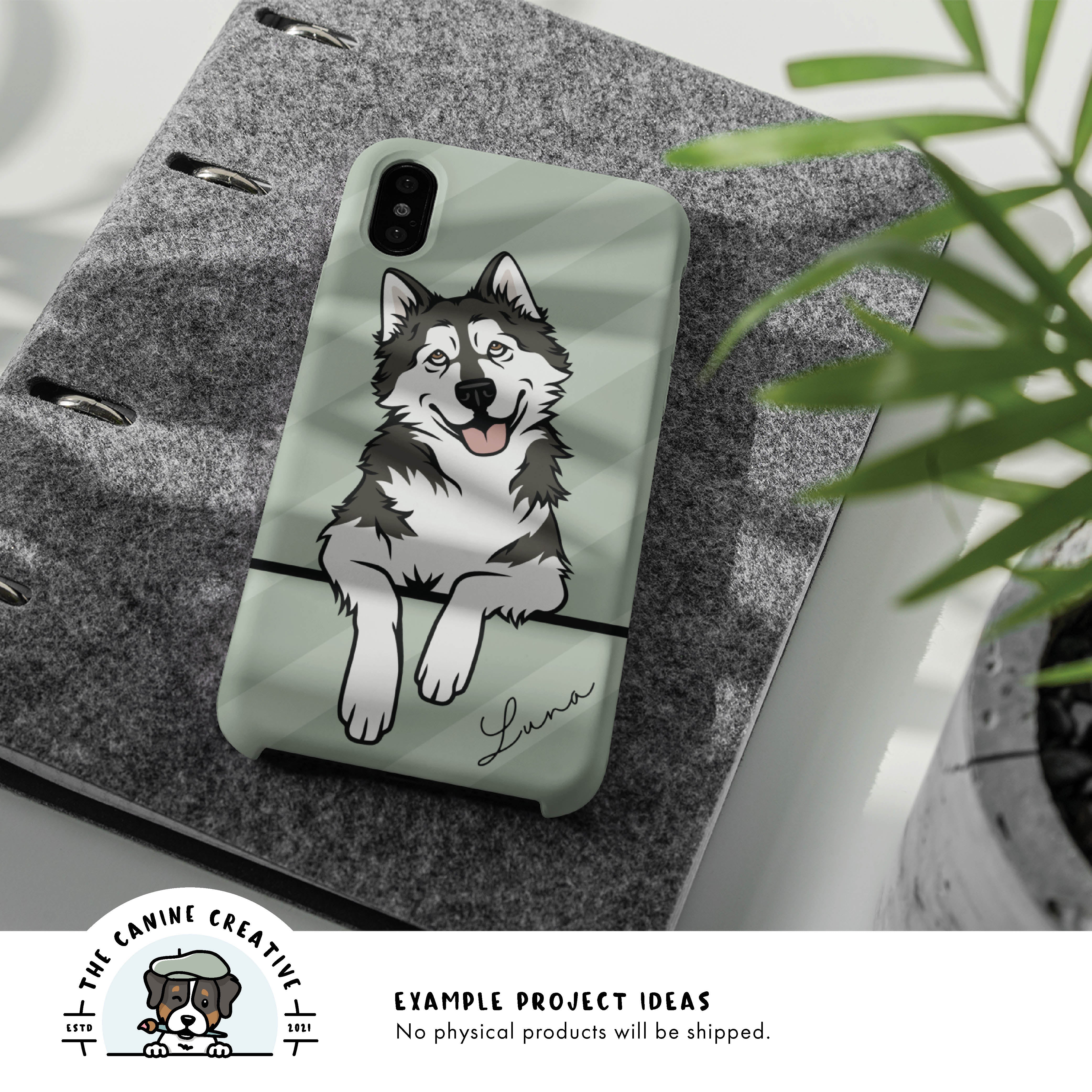 Example project idea showing design on a cellphone case.