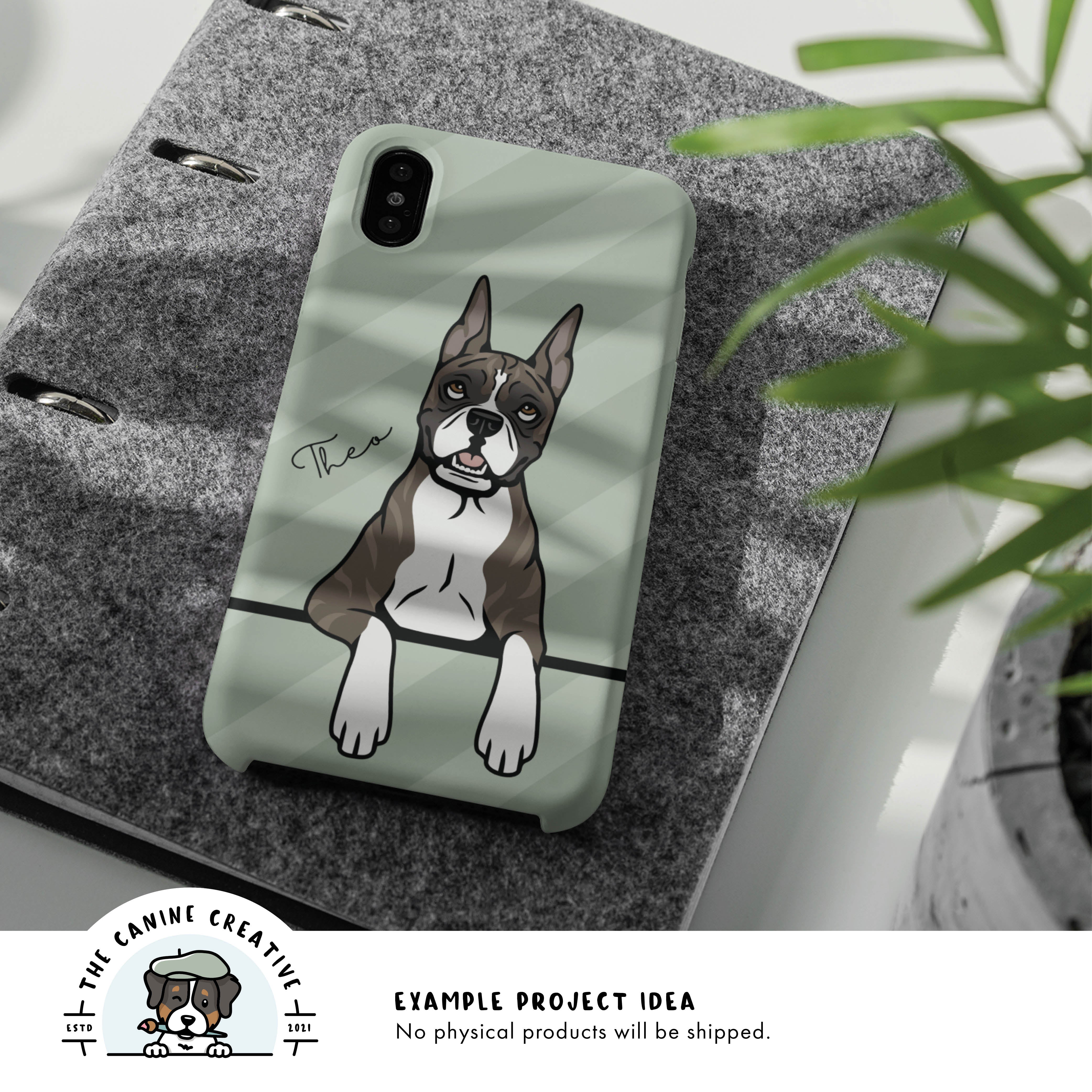 Example project idea showing design on a cellphone case.