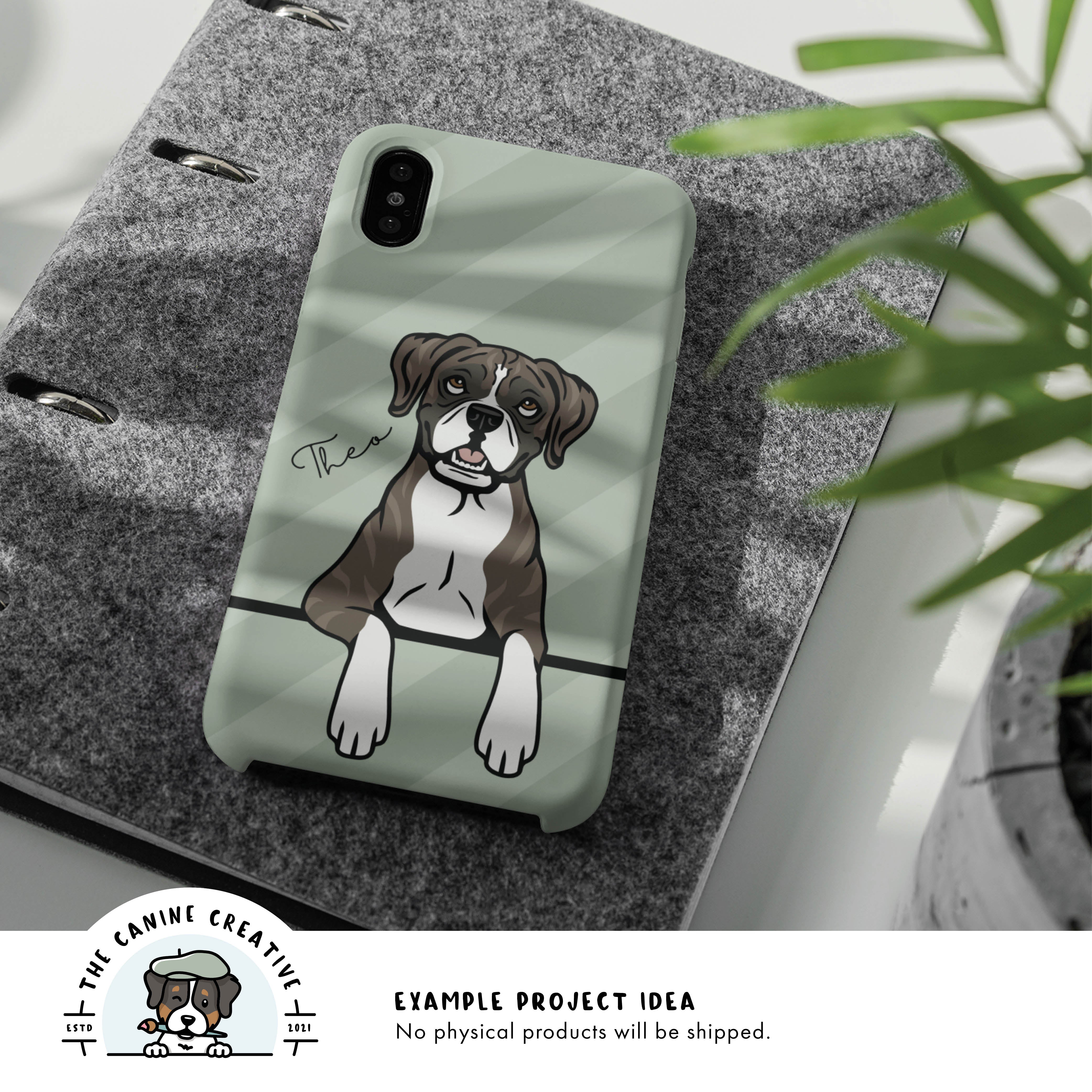 Example project idea showing design on a cellphone case.