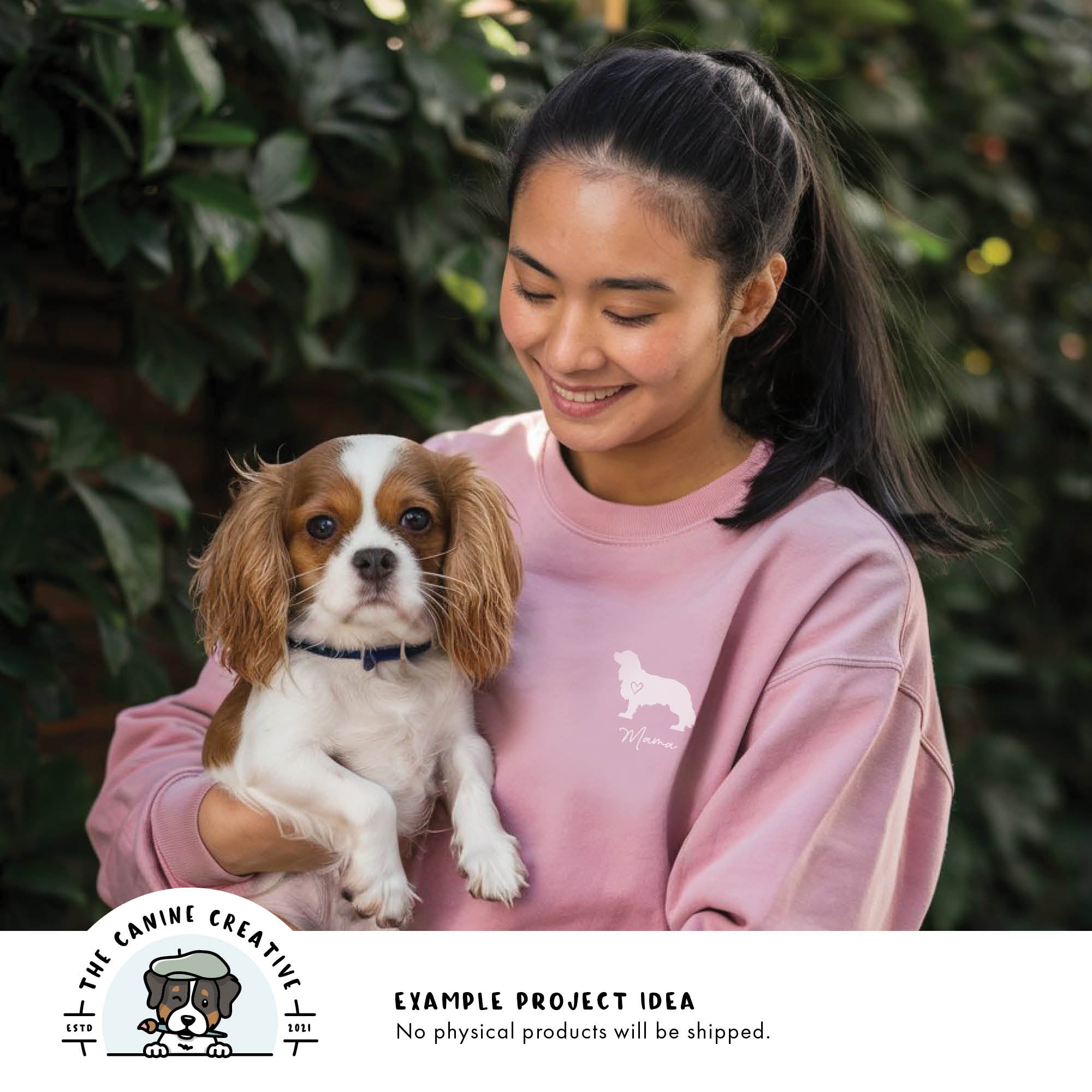 Example project idea showing design on a sweatshirt.