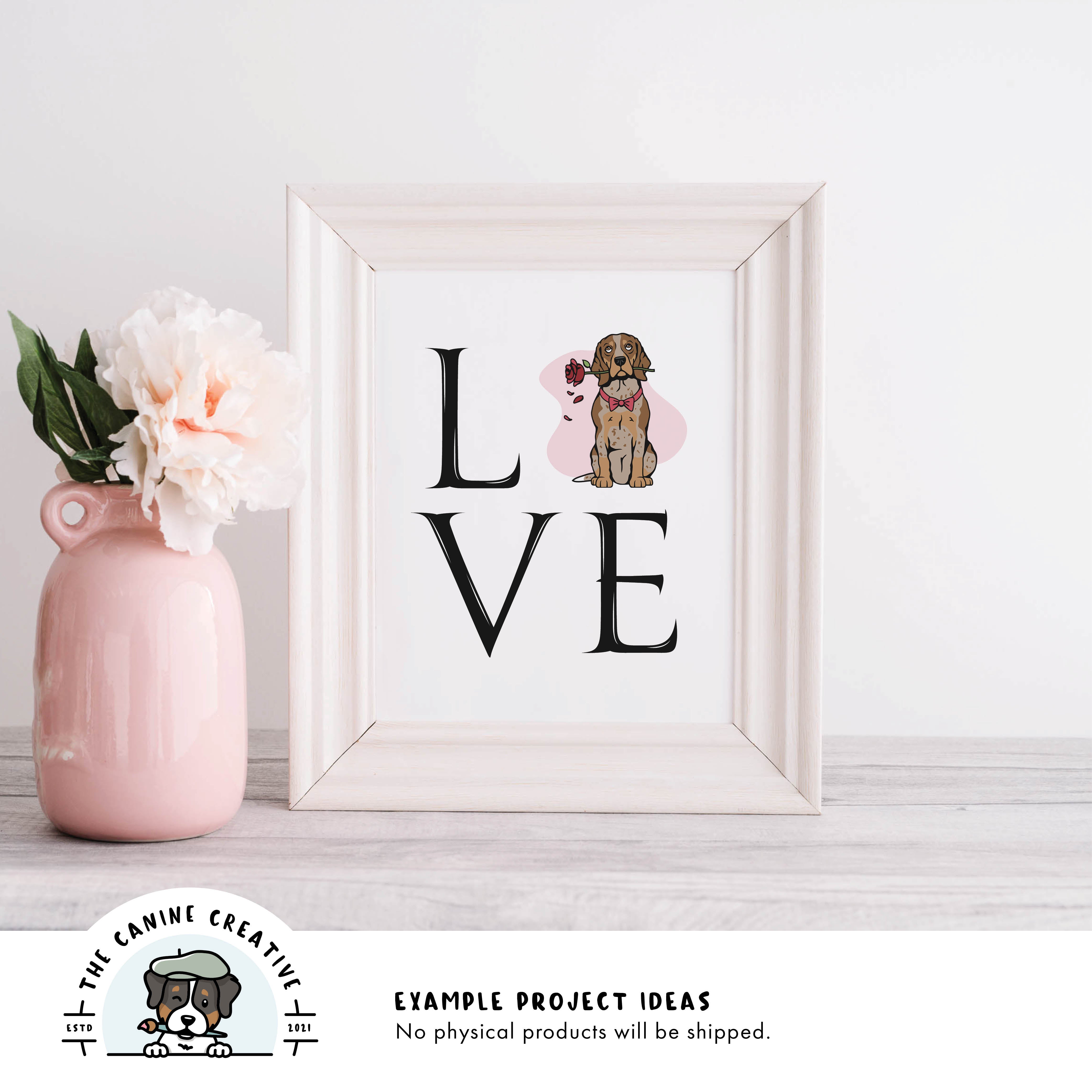 Example project idea showing design as framed artwork.