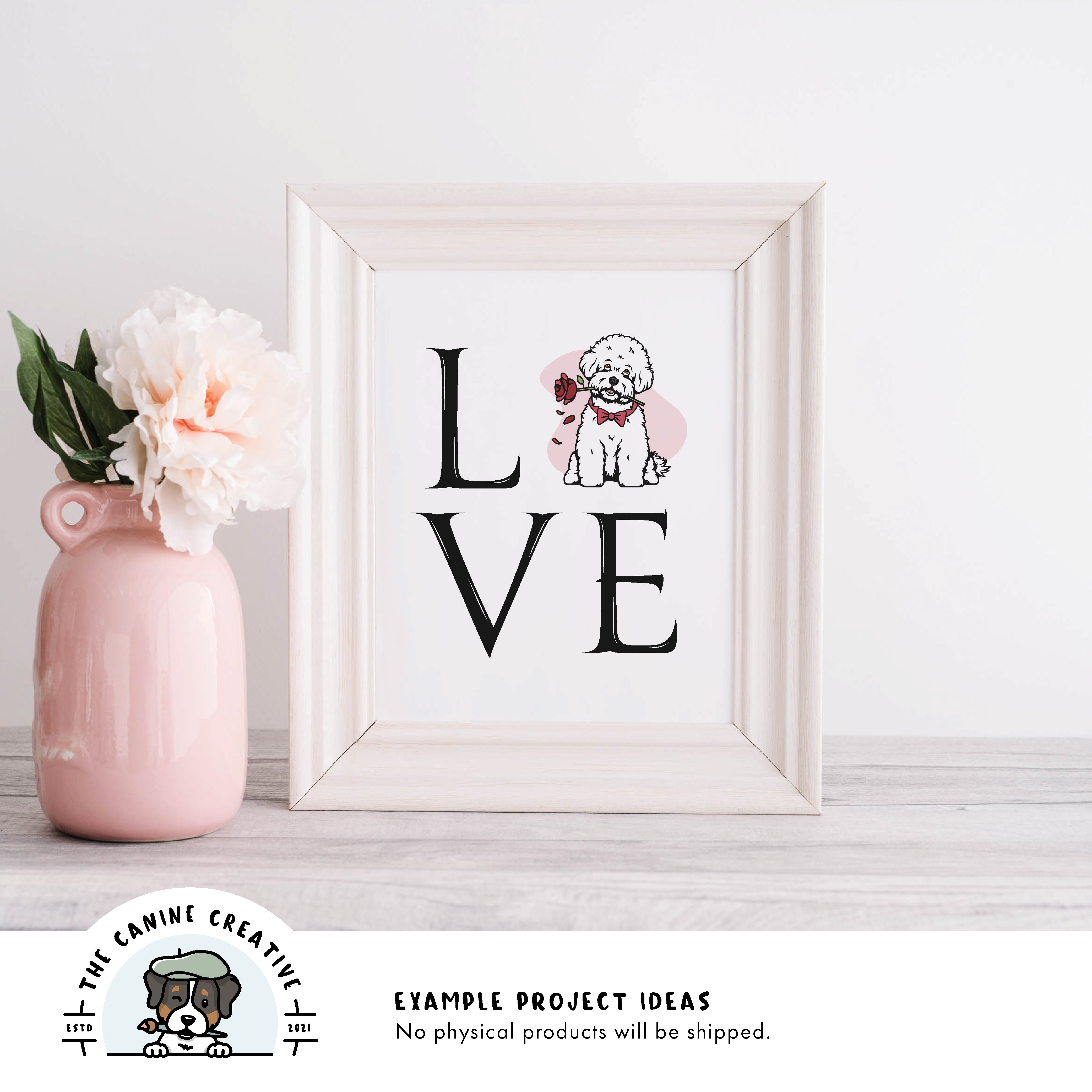 Example project idea showing design as framed artwork.