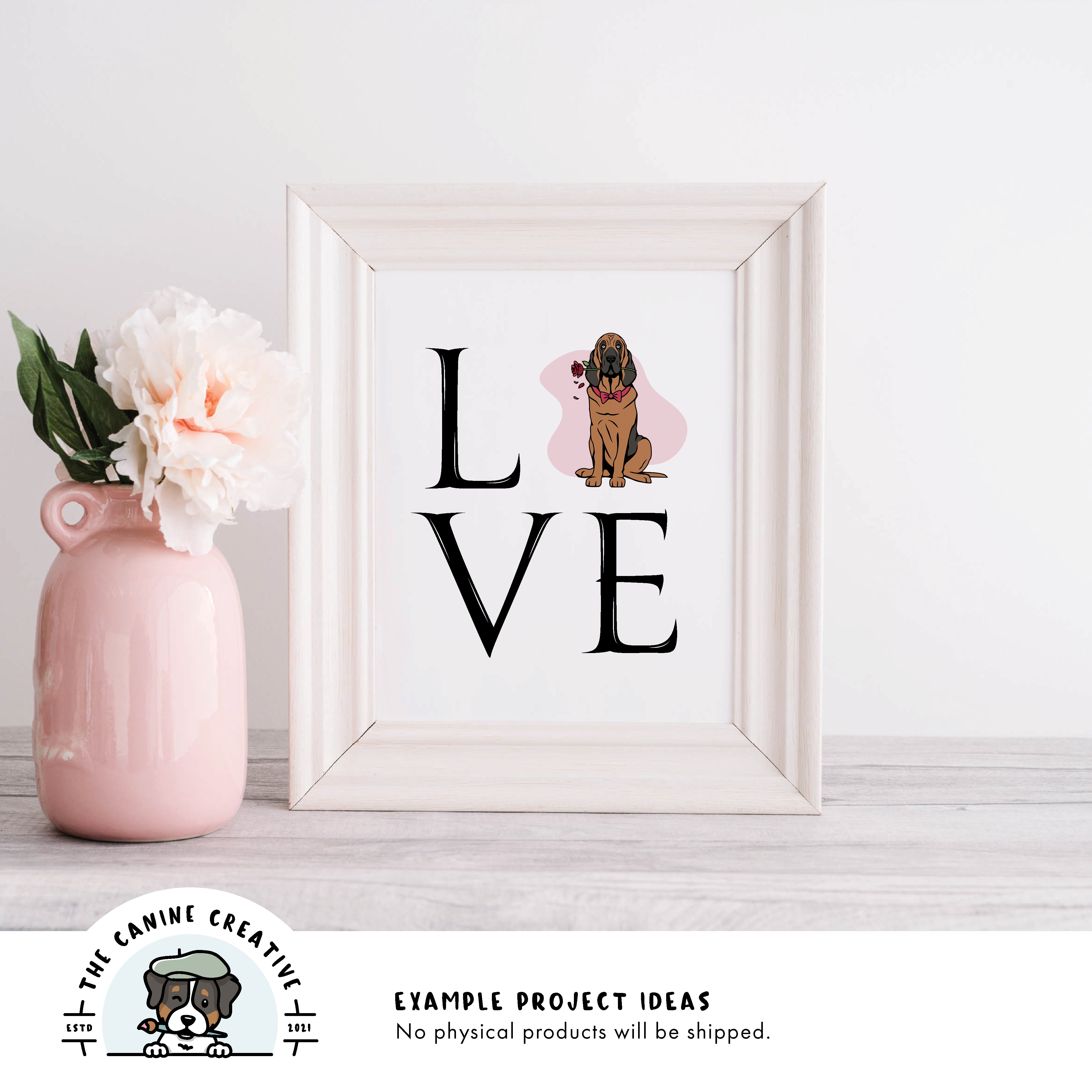 Example project idea showing design as framed artwork.