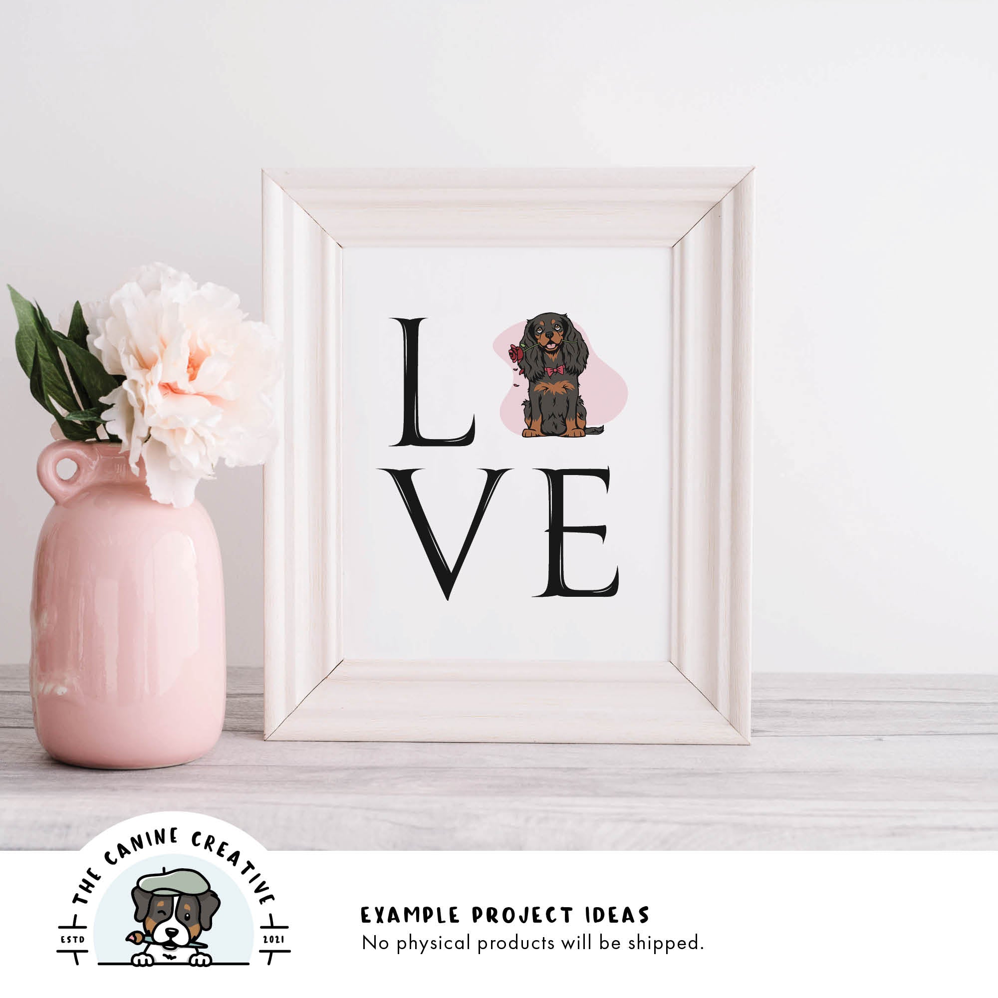 Example project idea showing design as framed artwork.