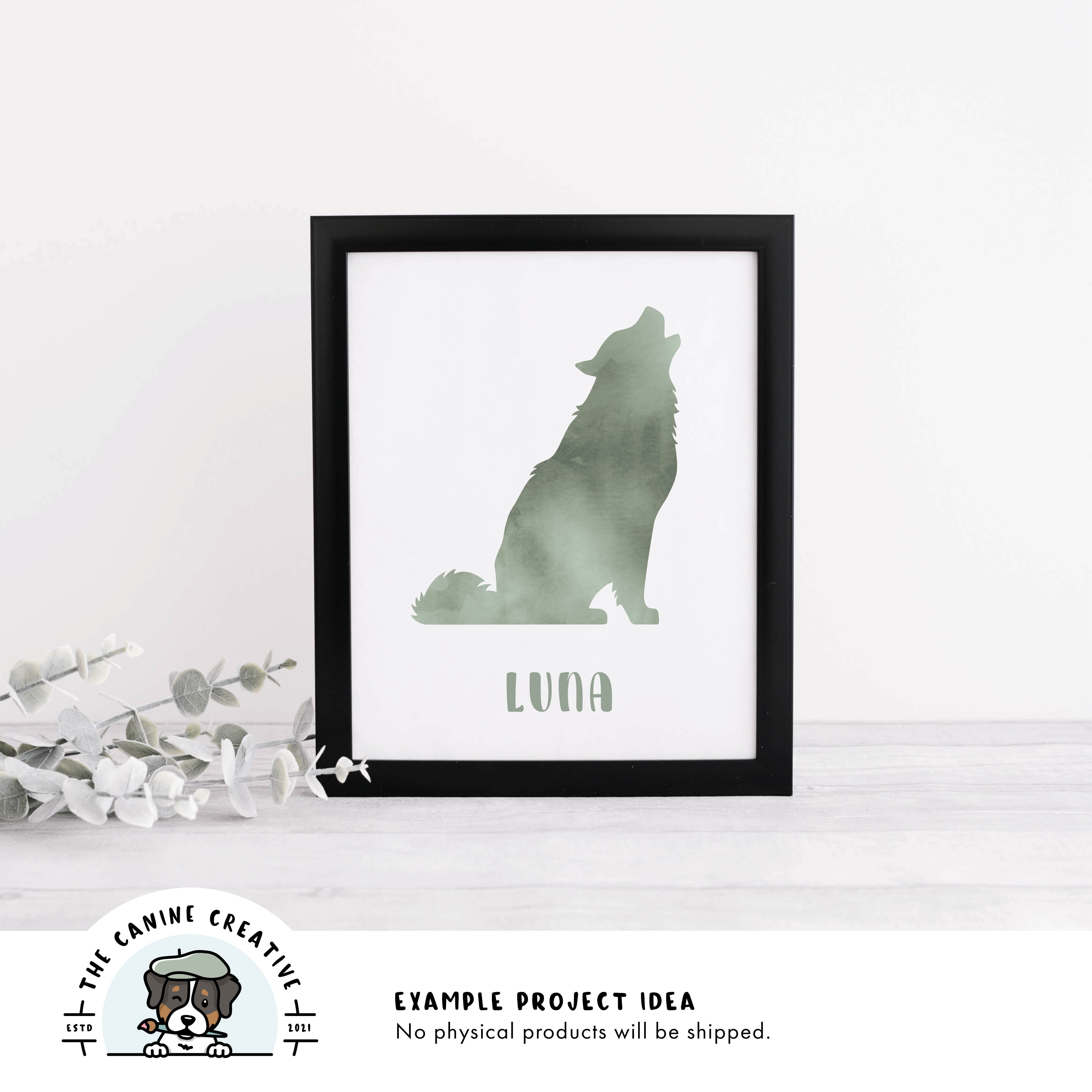 Example project idea showing design as framed artwork.