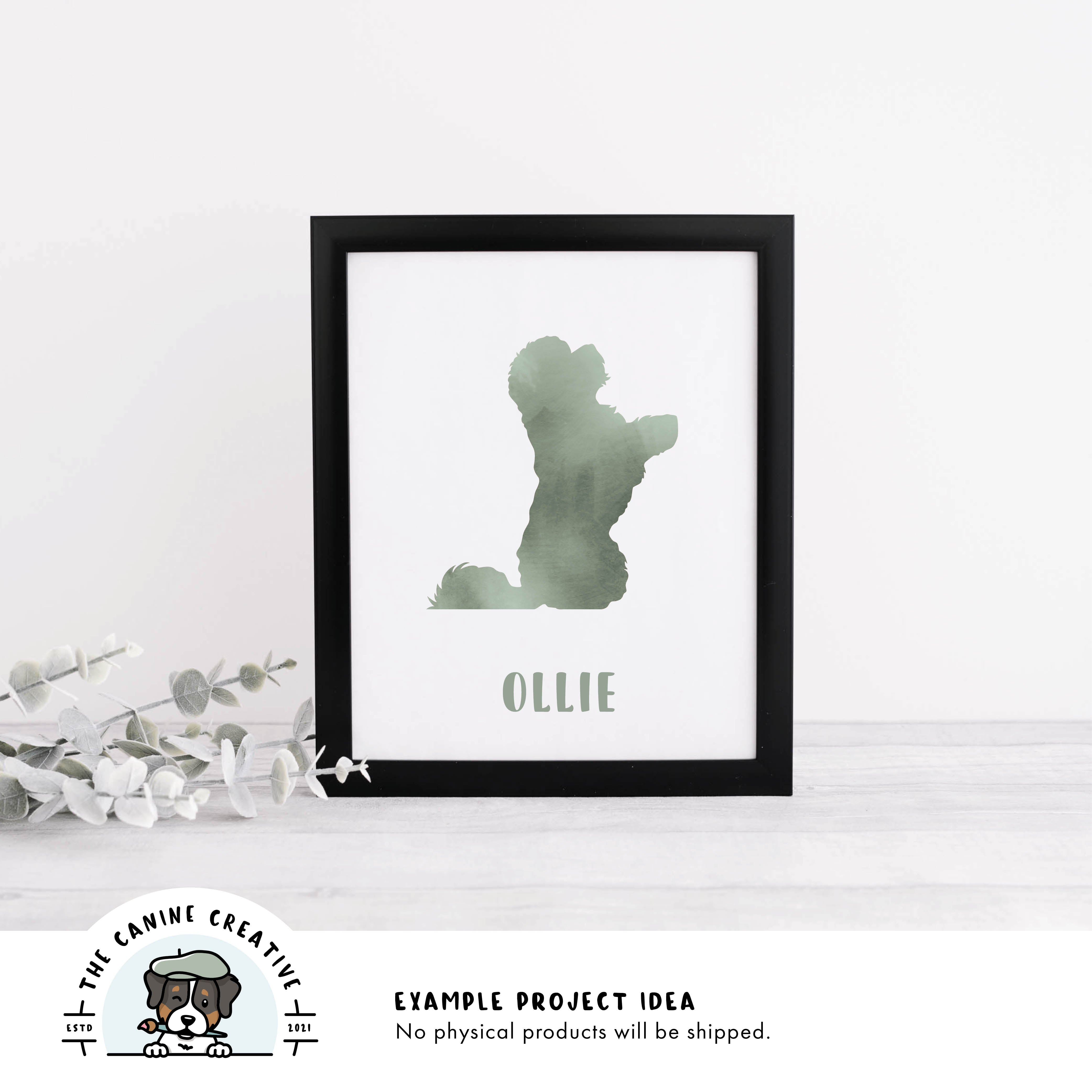 Example project idea showing design as framed artwork.