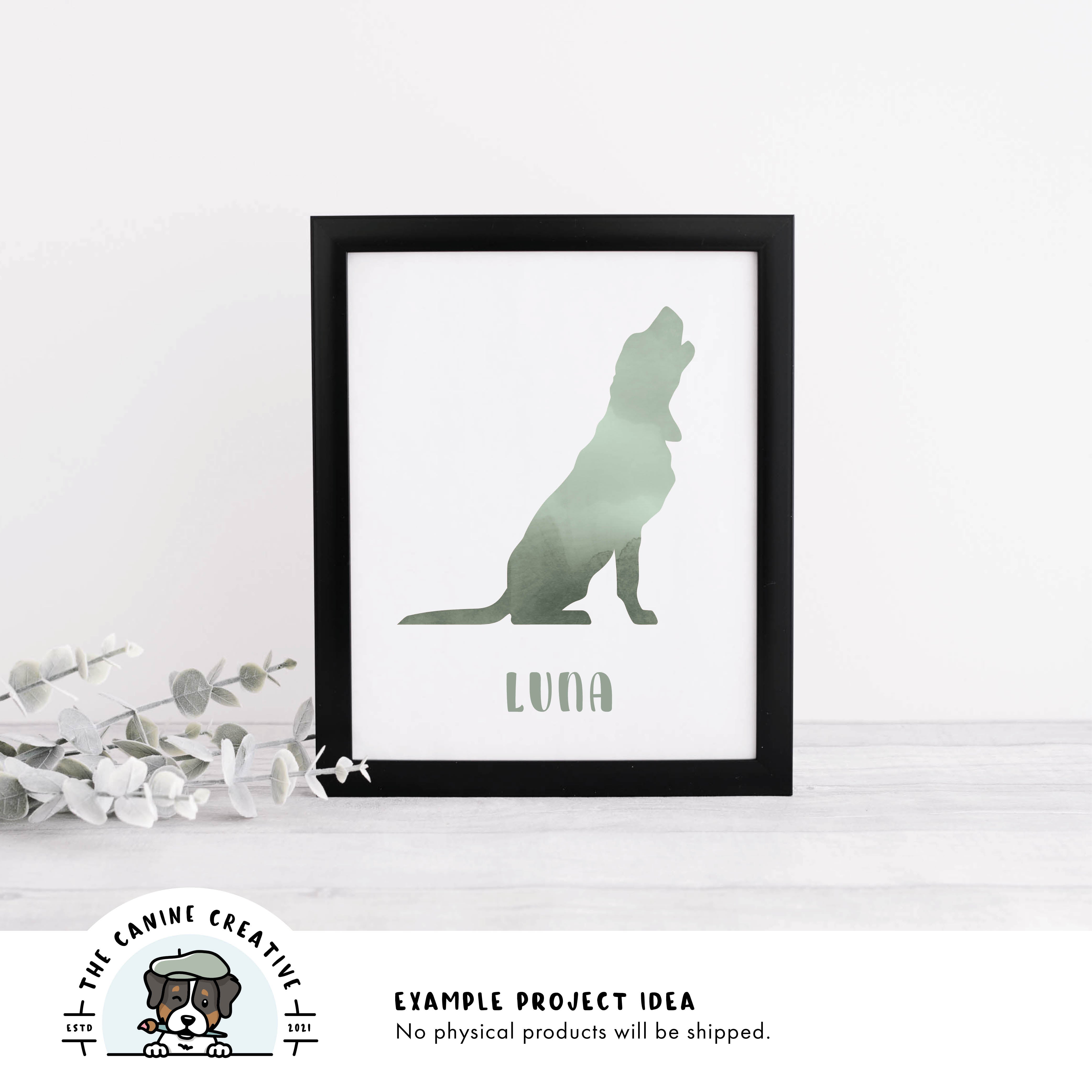 Example project idea showing design as framed artwork.