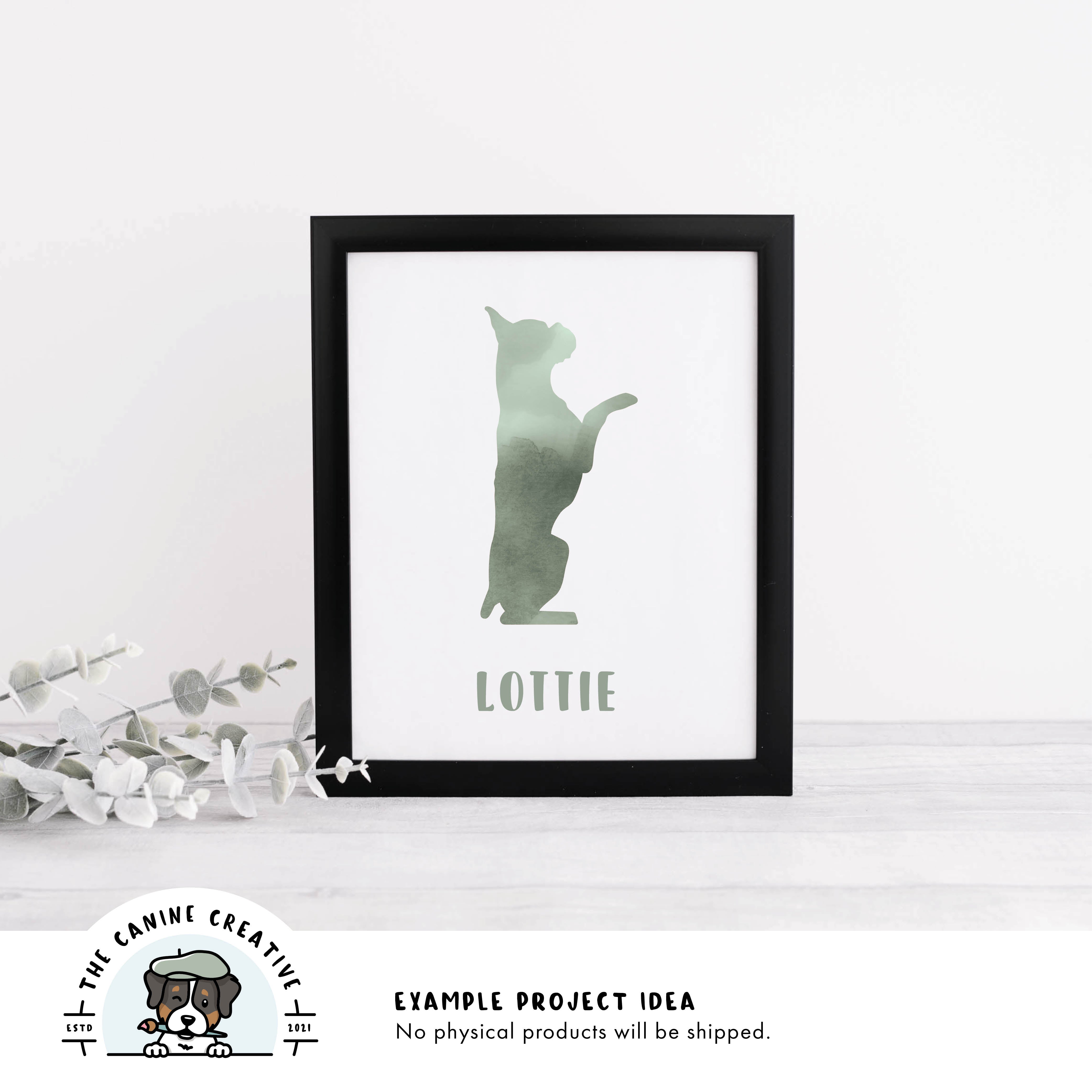 Example project idea showing design as framed artwork.