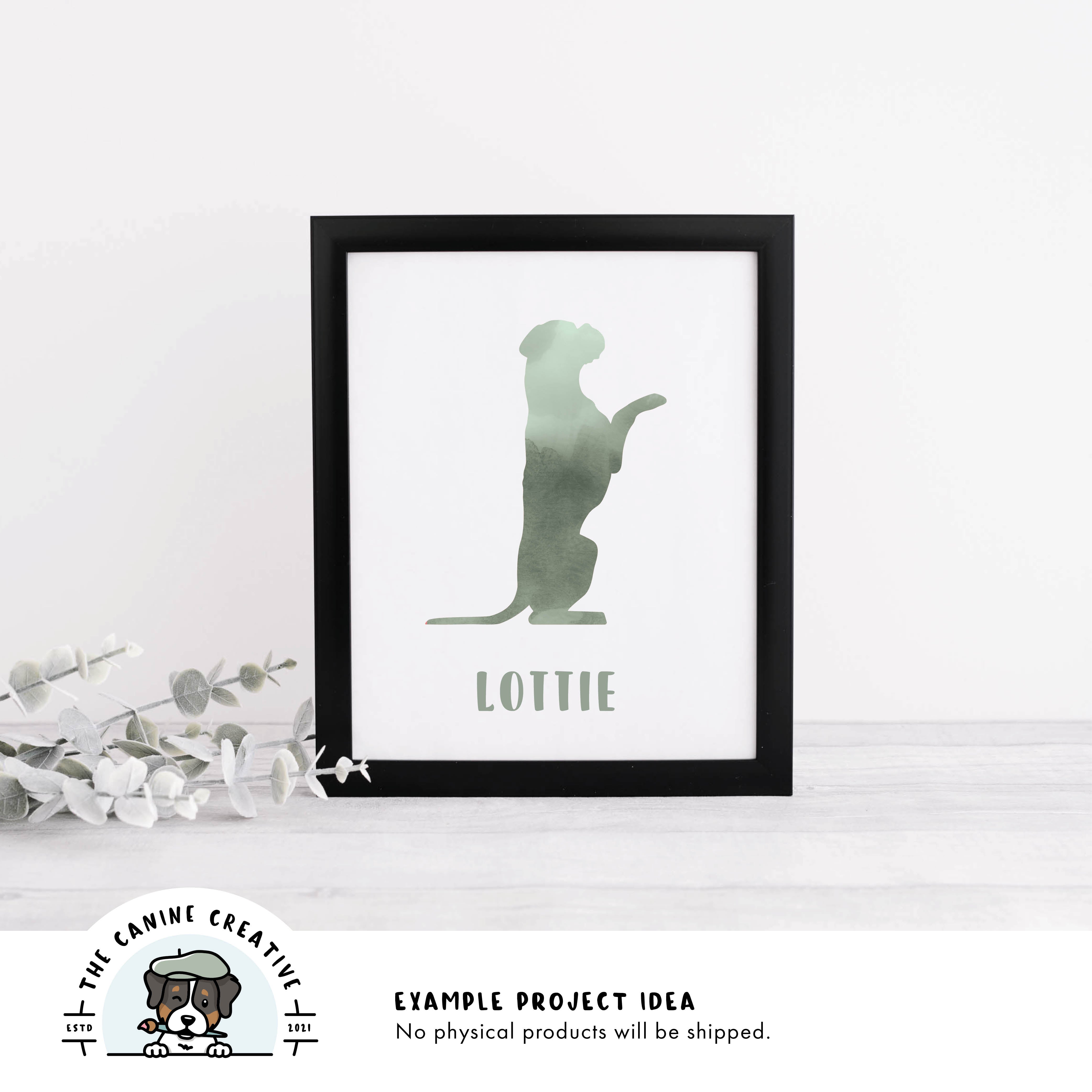 Example project idea showing design as framed artwork.