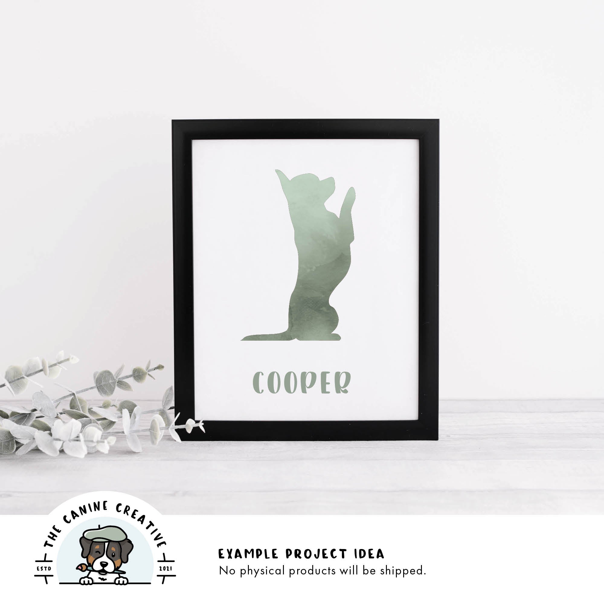 Example project idea showing design as framed artwork.