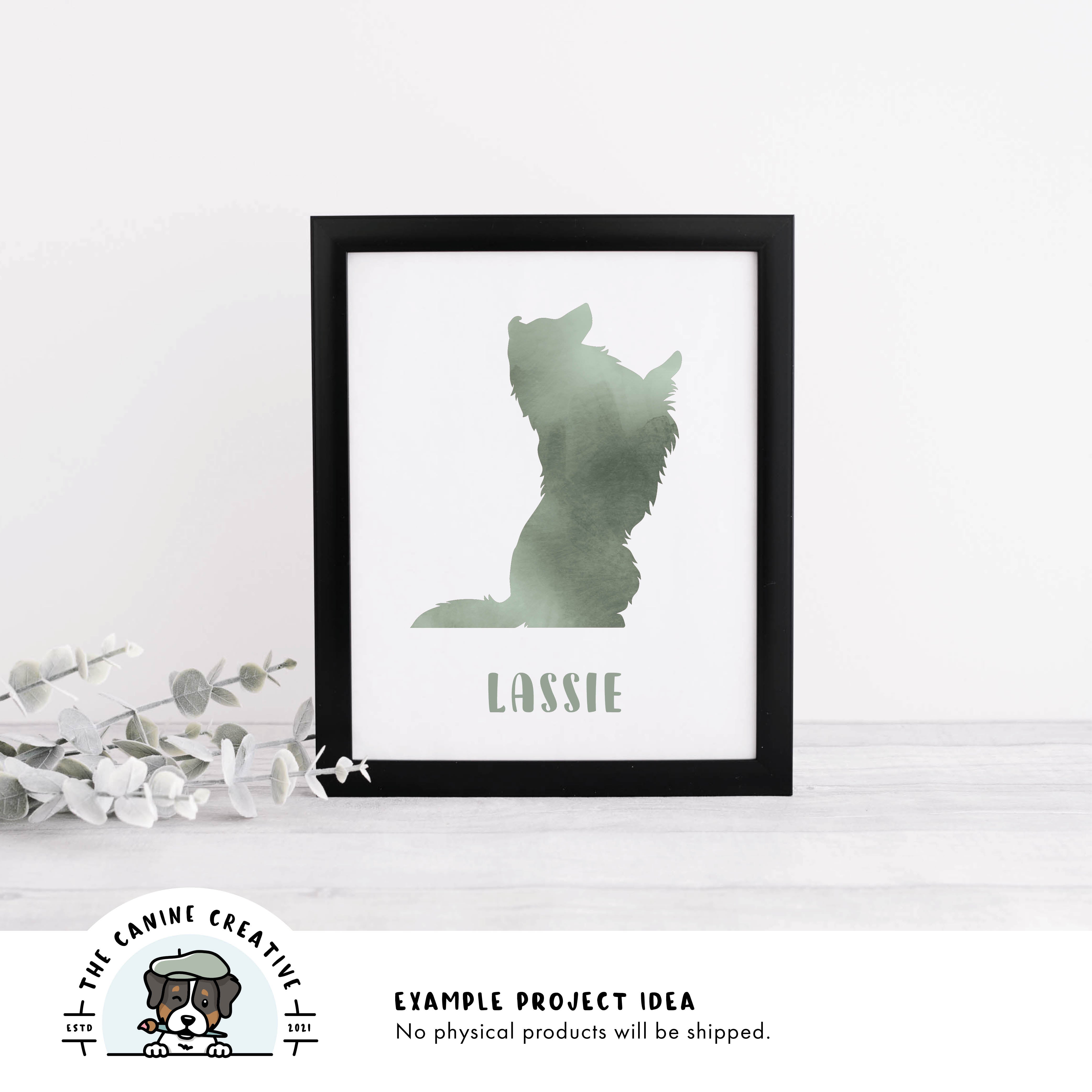 Example project idea showing design as framed art.