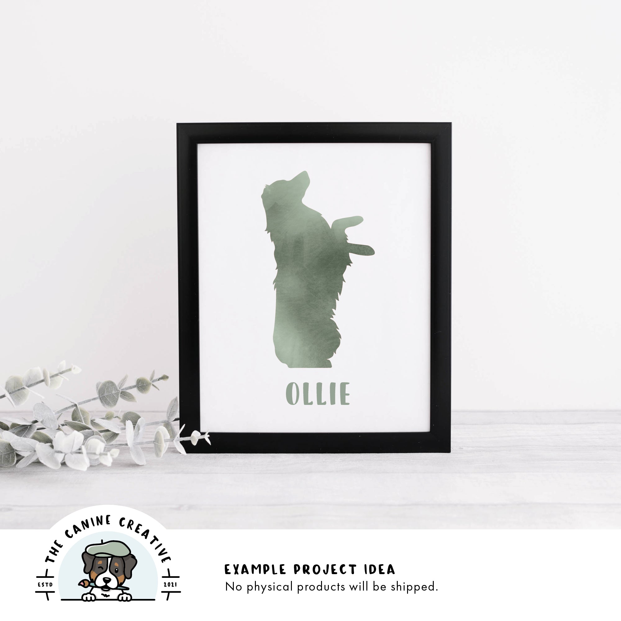 Example project idea showing design as framed artwork.