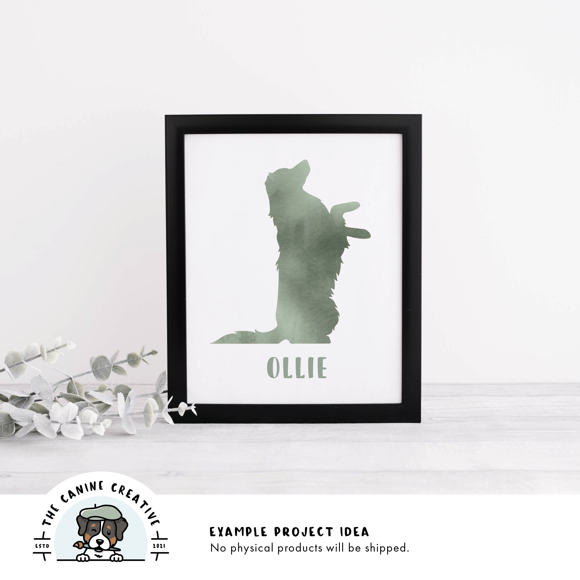 Example project idea showing design as framed artwork.