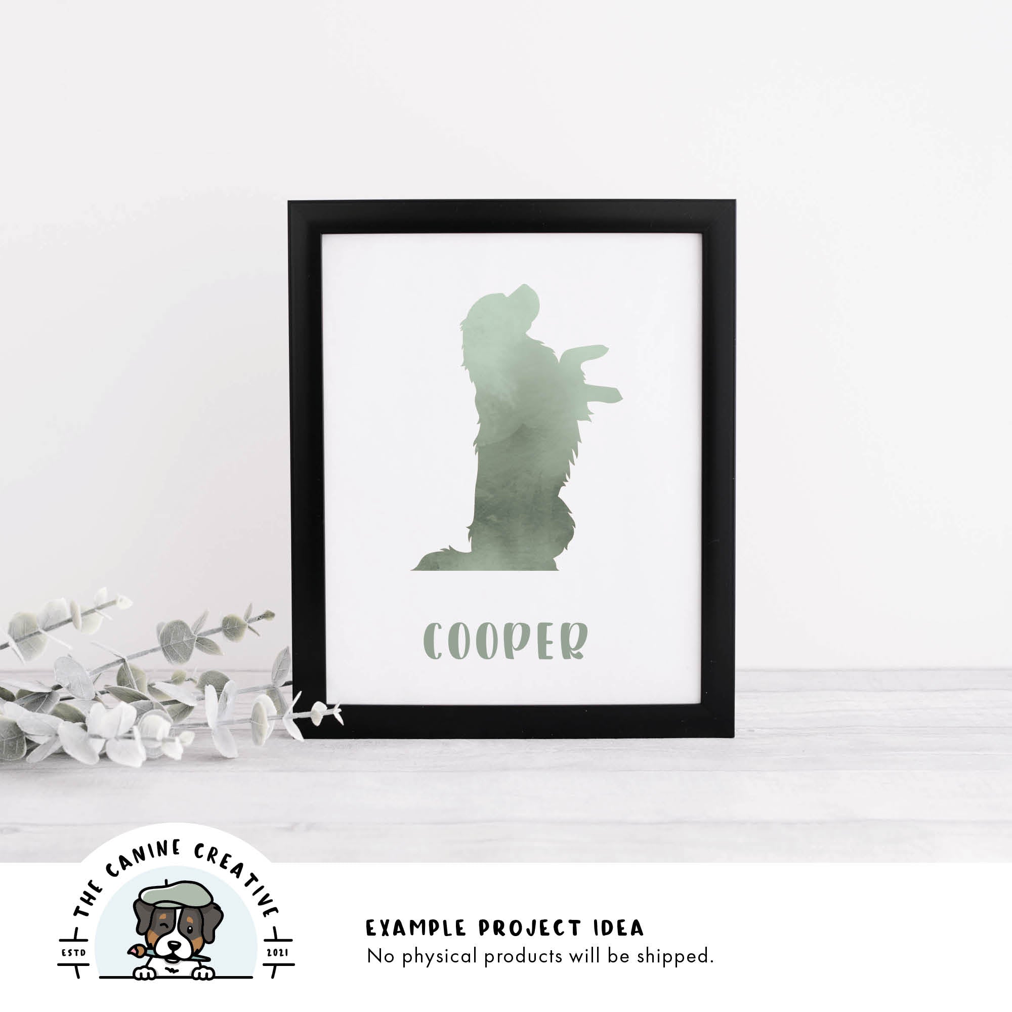 Example project idea showing design as framed artwork.