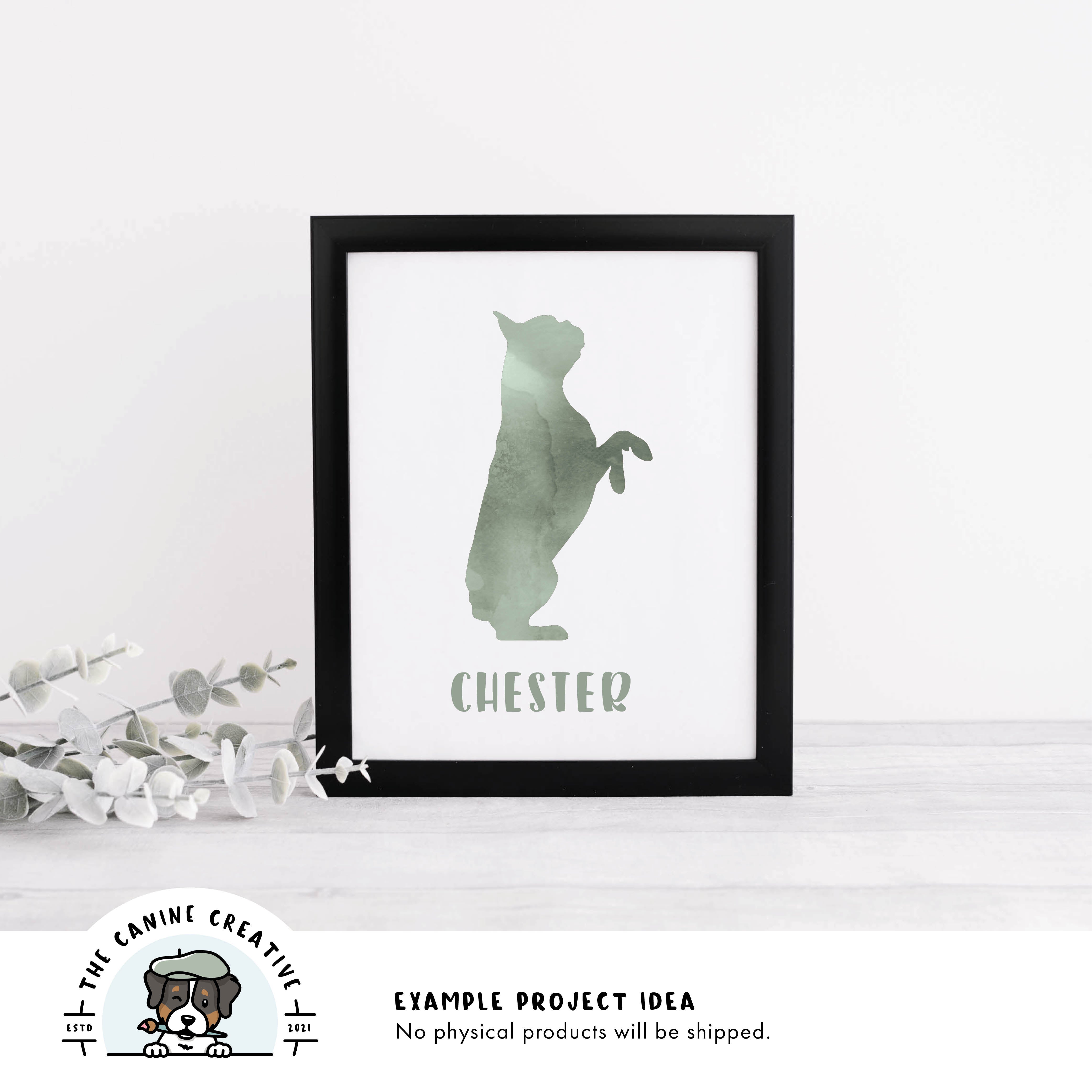 Example project idea showing design as framed artwork.