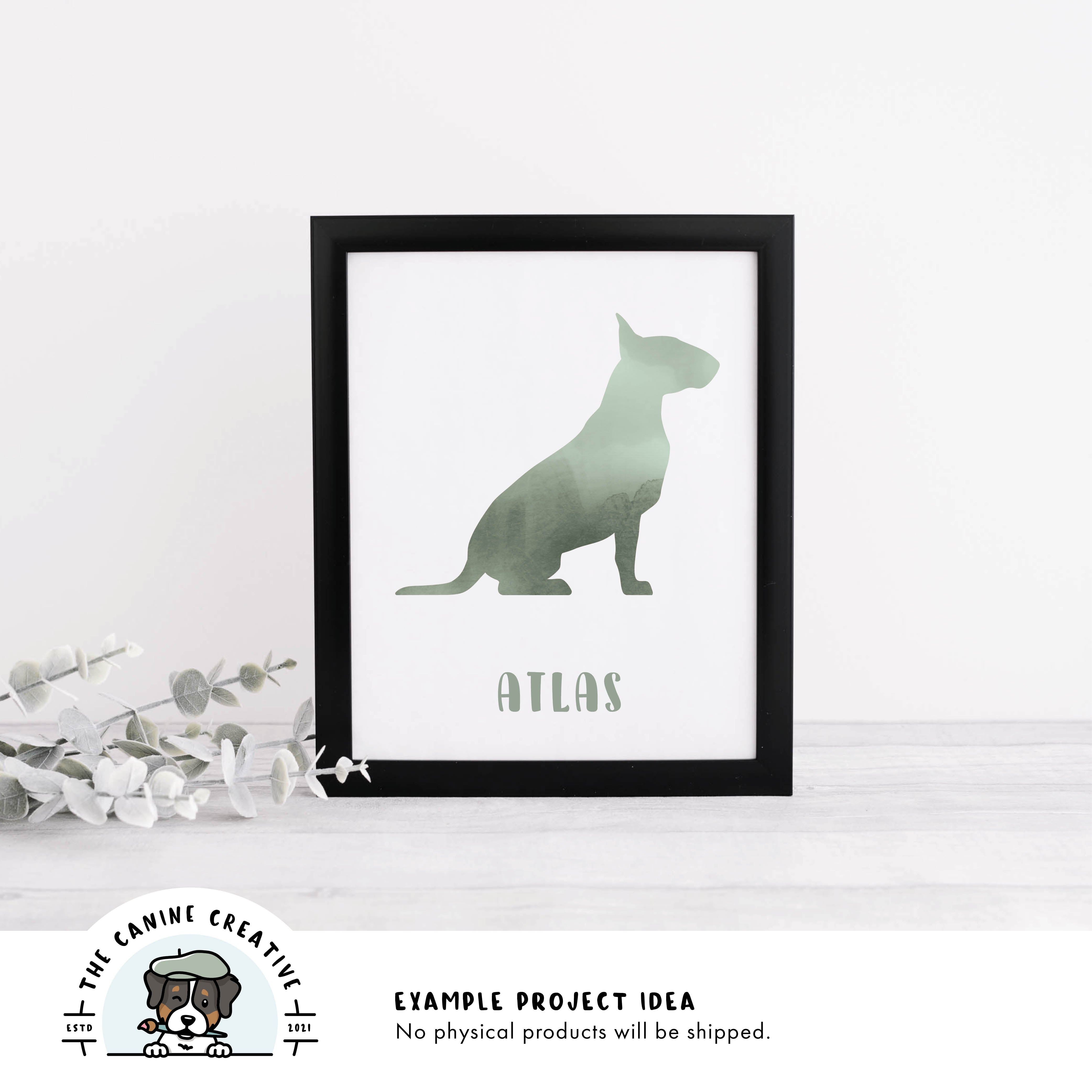 Example project idea showing design as framed artwork.