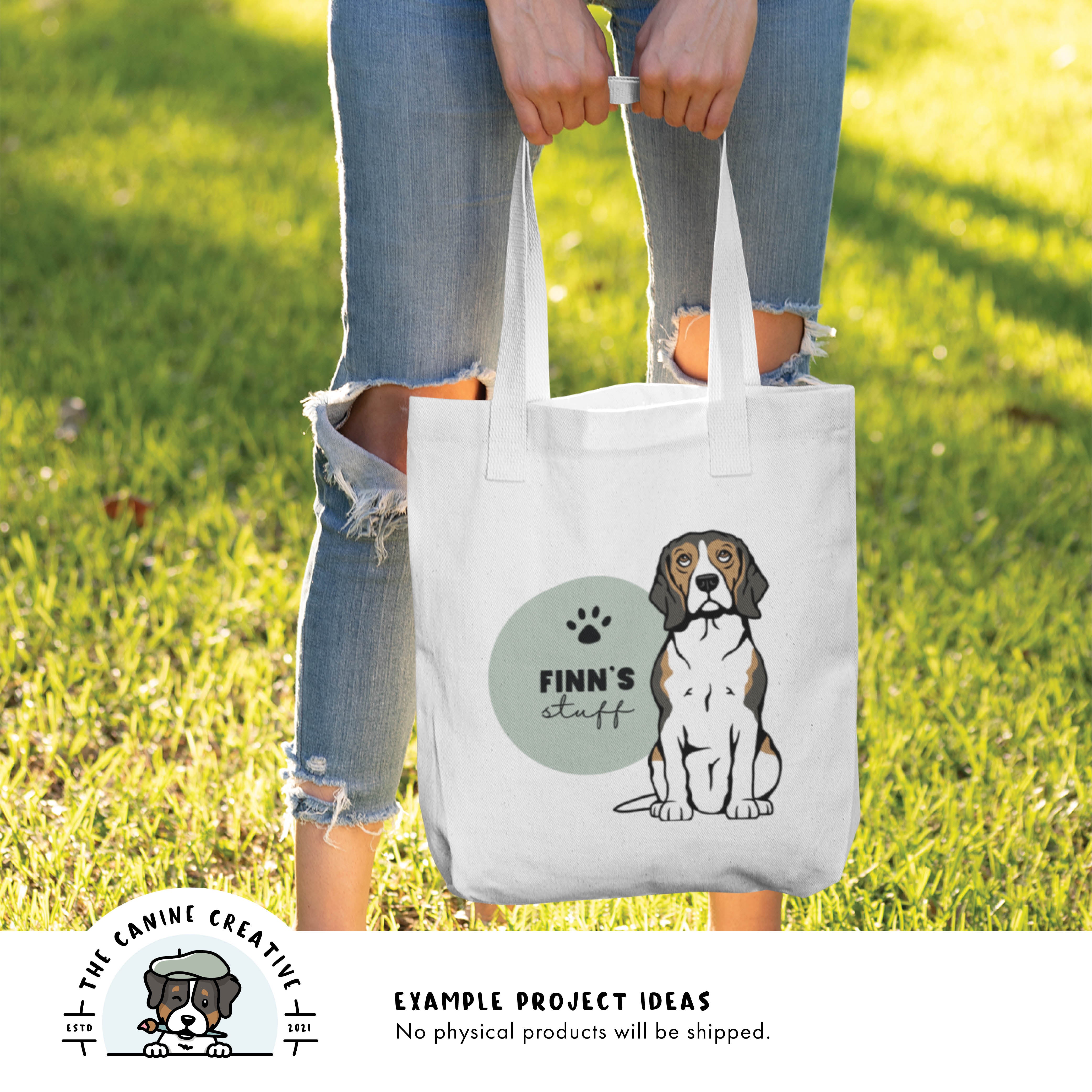 Example project idea showing design on a tote bag.