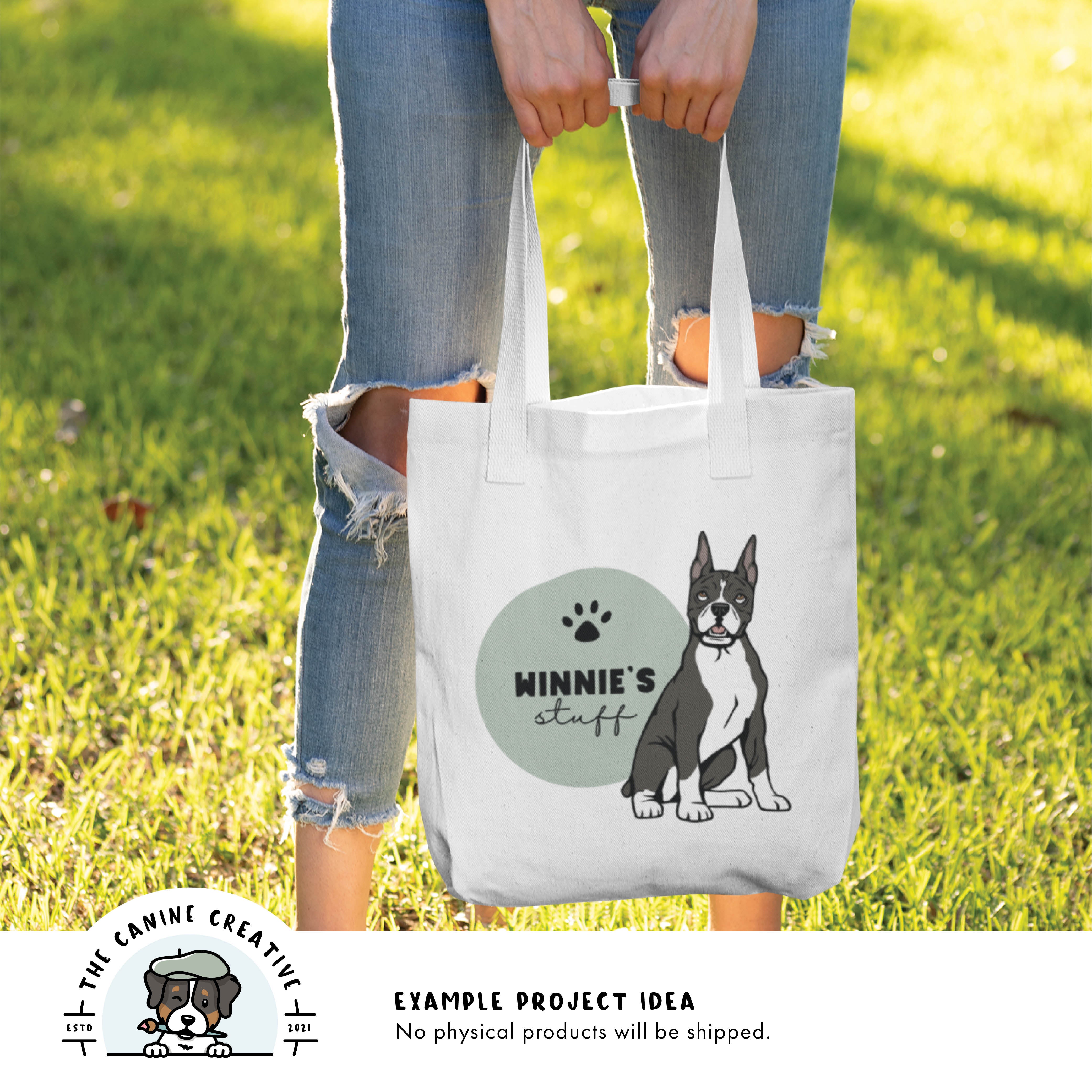 Example project idea showing design on a tote bag.