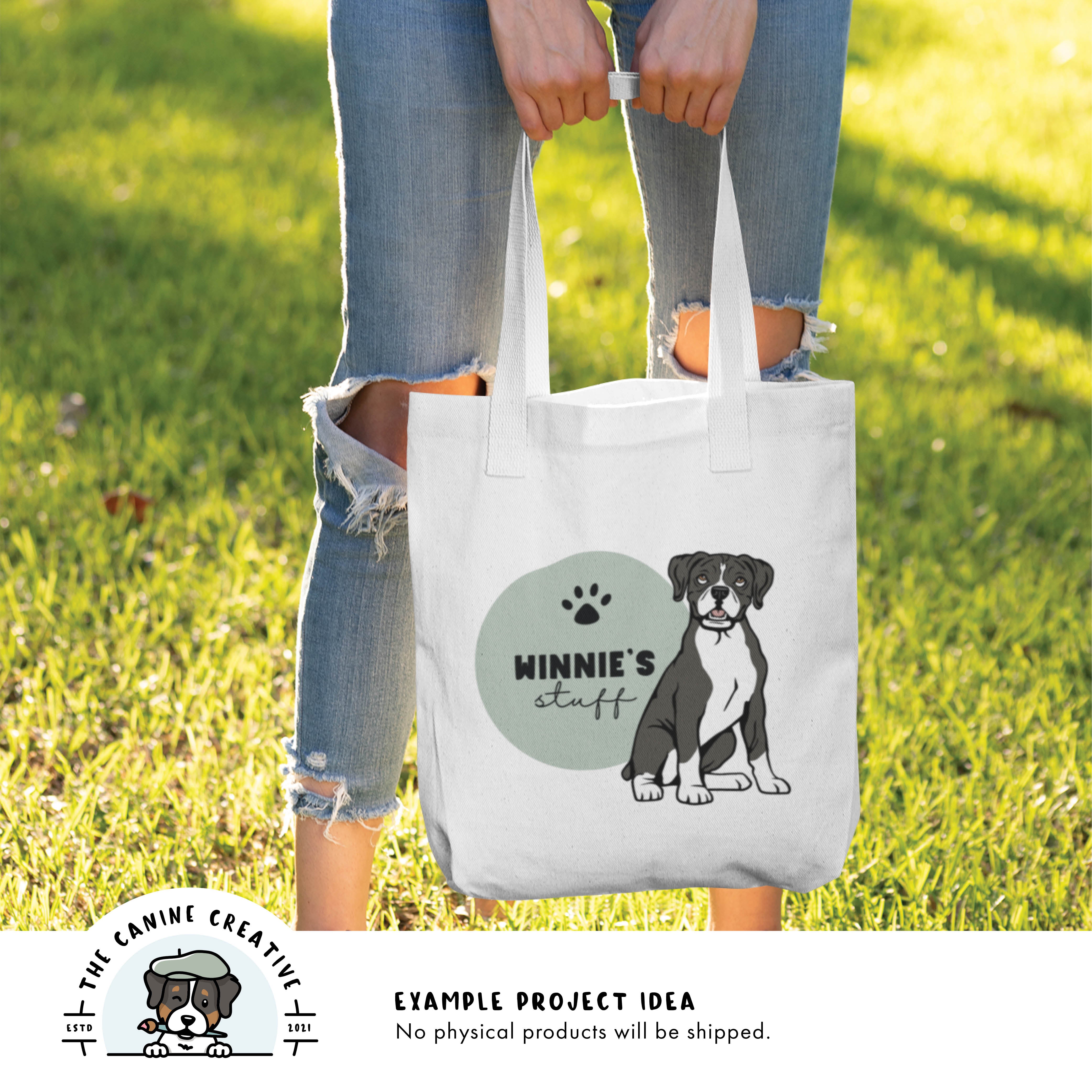 Example project idea showing design on a tote bag.