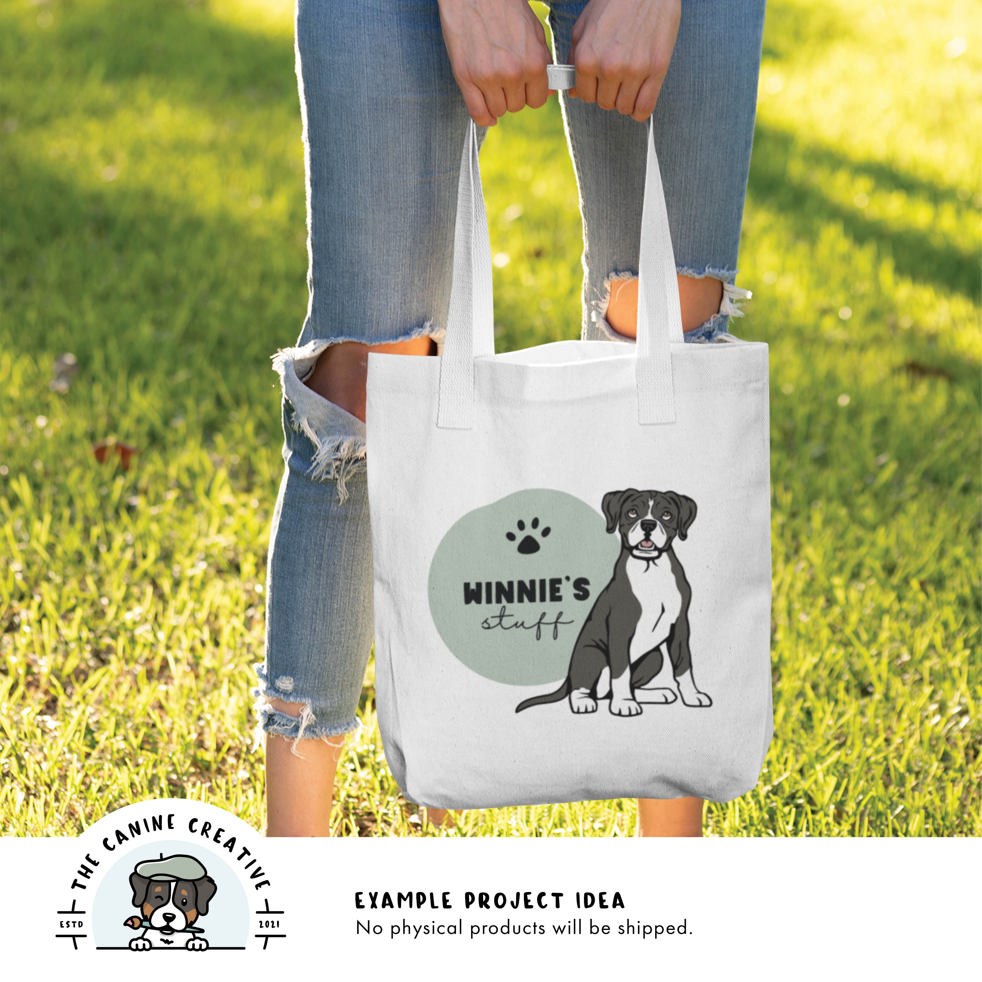 Example project idea showing design on a tote bag.