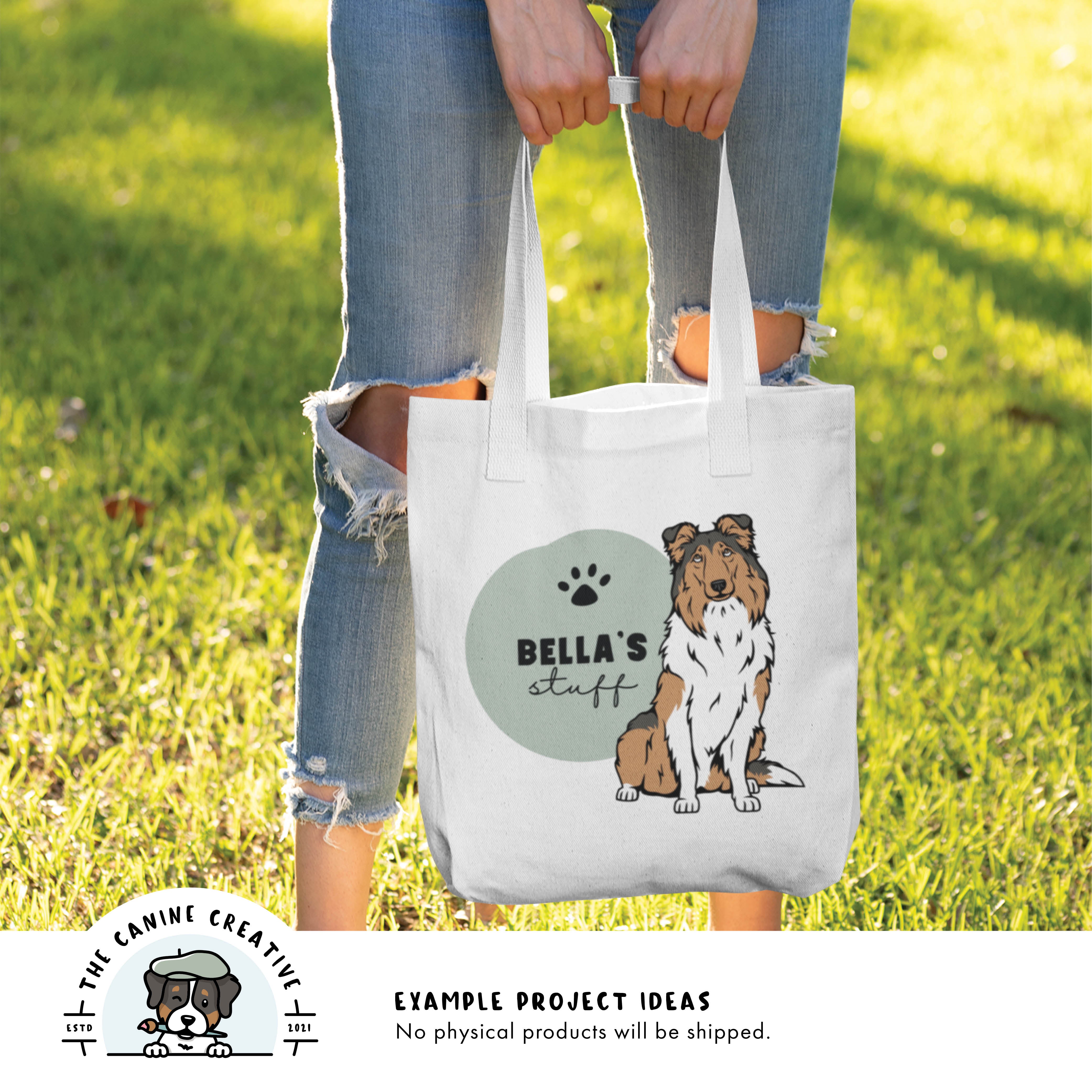 Example project idea showing design on a tote bag.