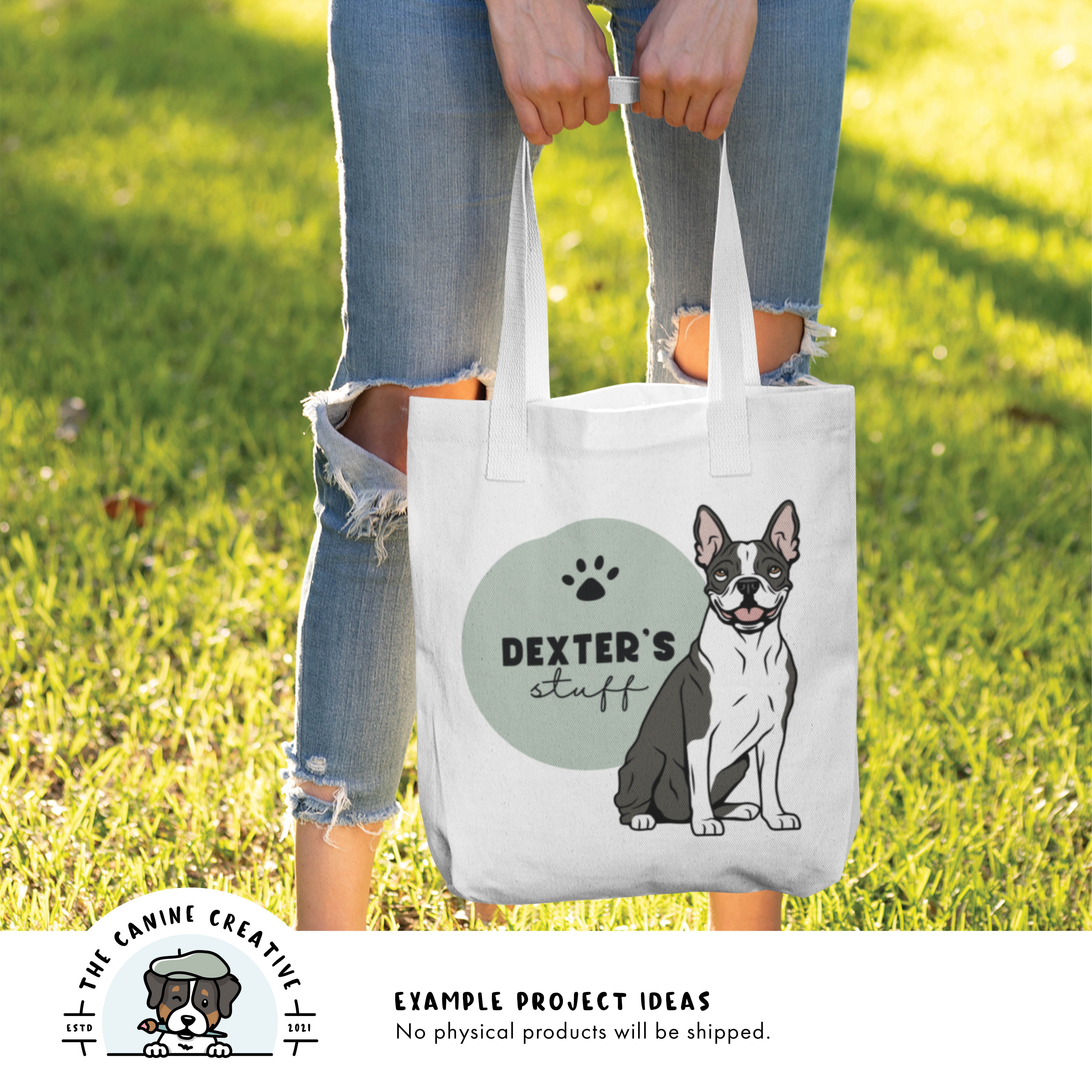 Example project idea showing design on a tote bag.