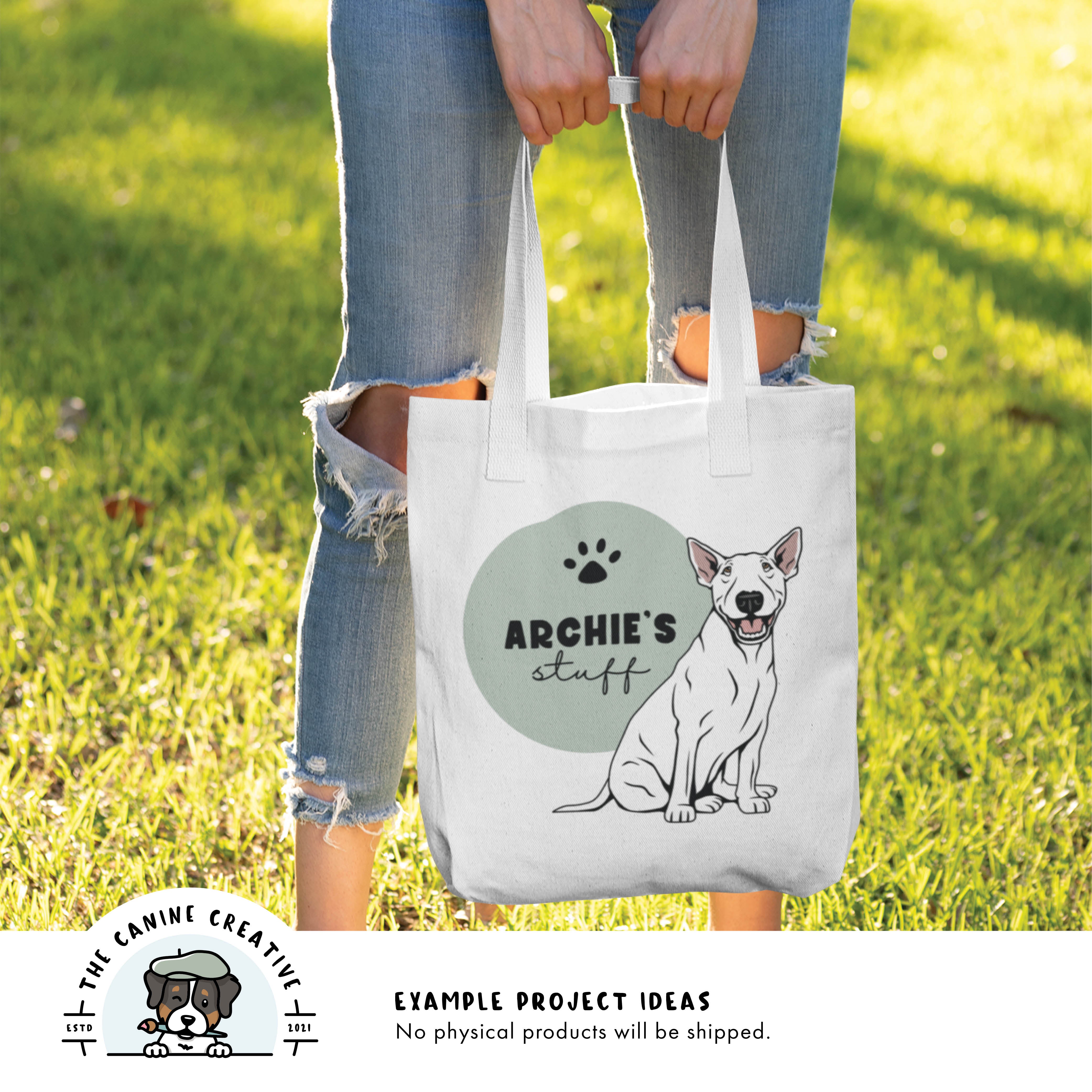 Example project idea showing design on a tote bag.