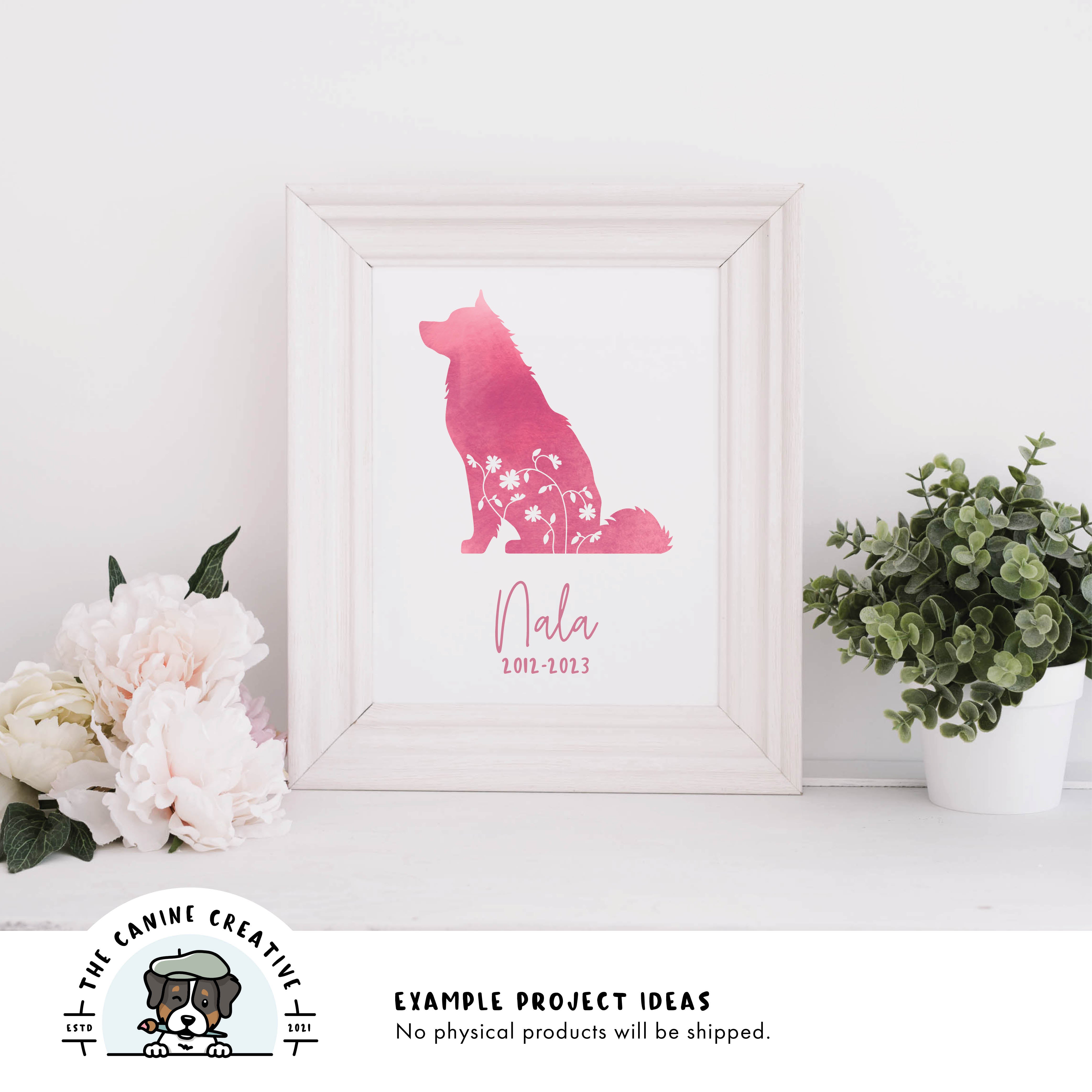 Example project idea showing design as framed artwork.