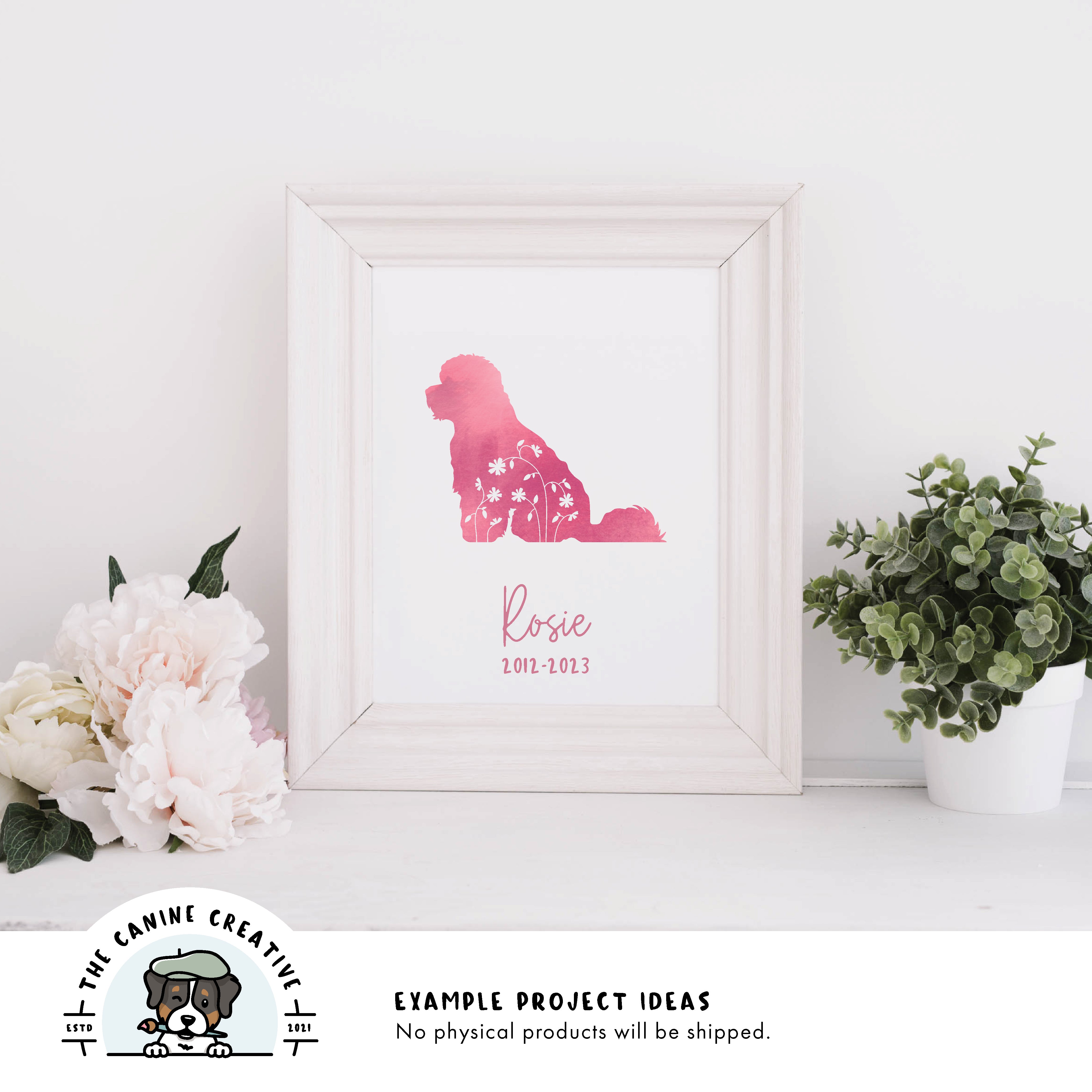 Example project idea showing design as framed artwork.