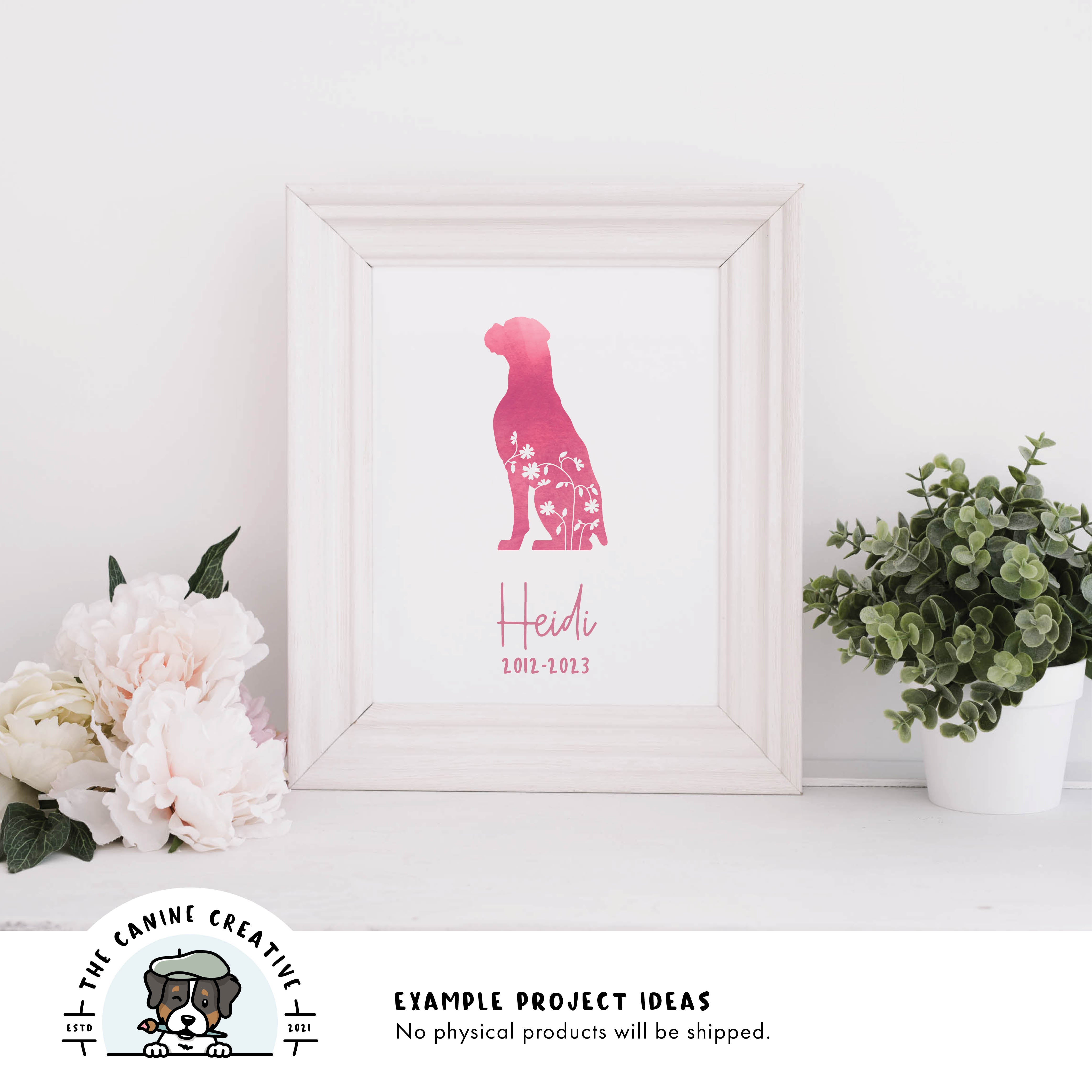 Example project idea showing design as framed artwork.